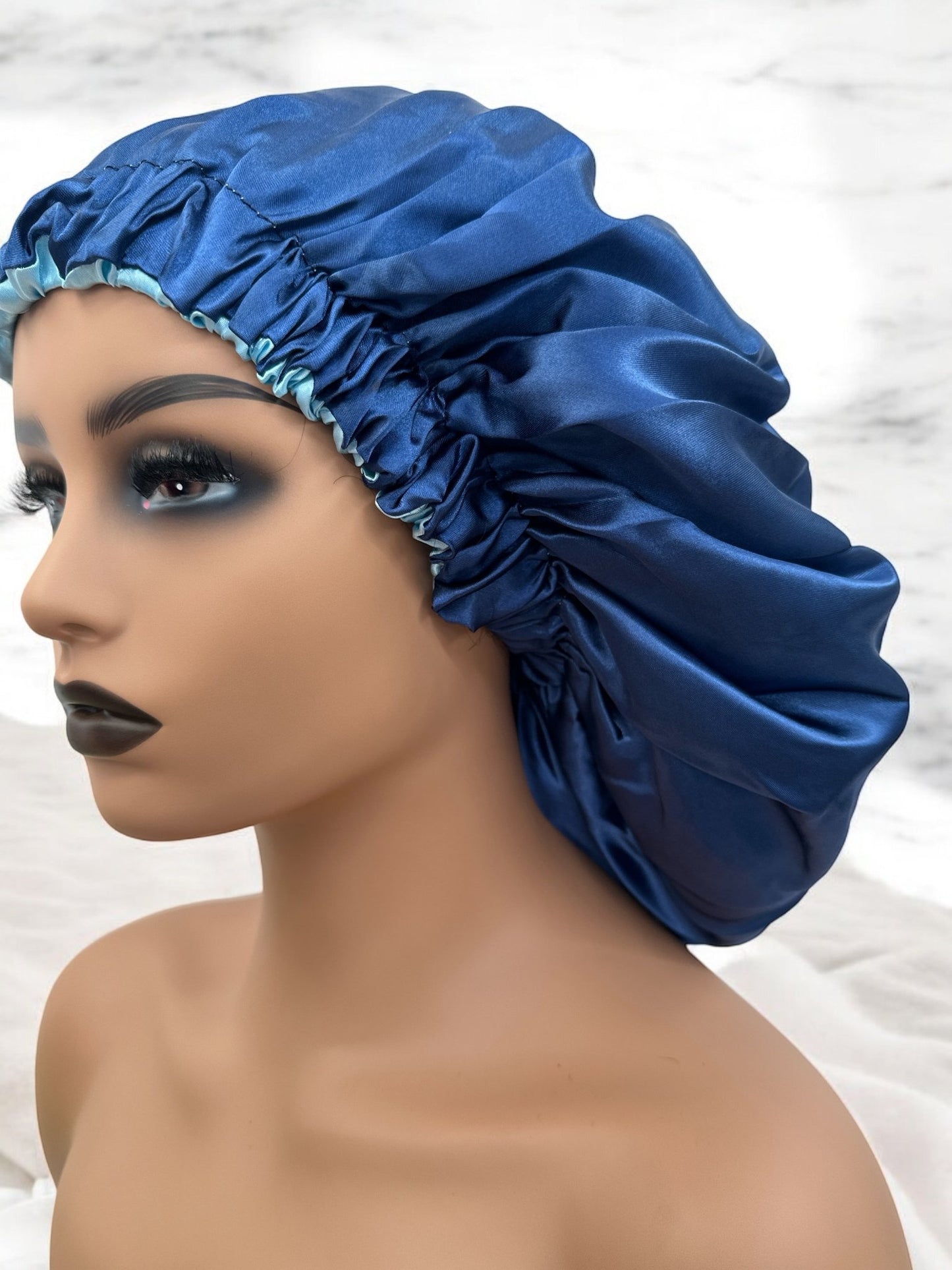 Double - Layered Reversible Satin Silk Bonnet Cap - Fatisha Boutique