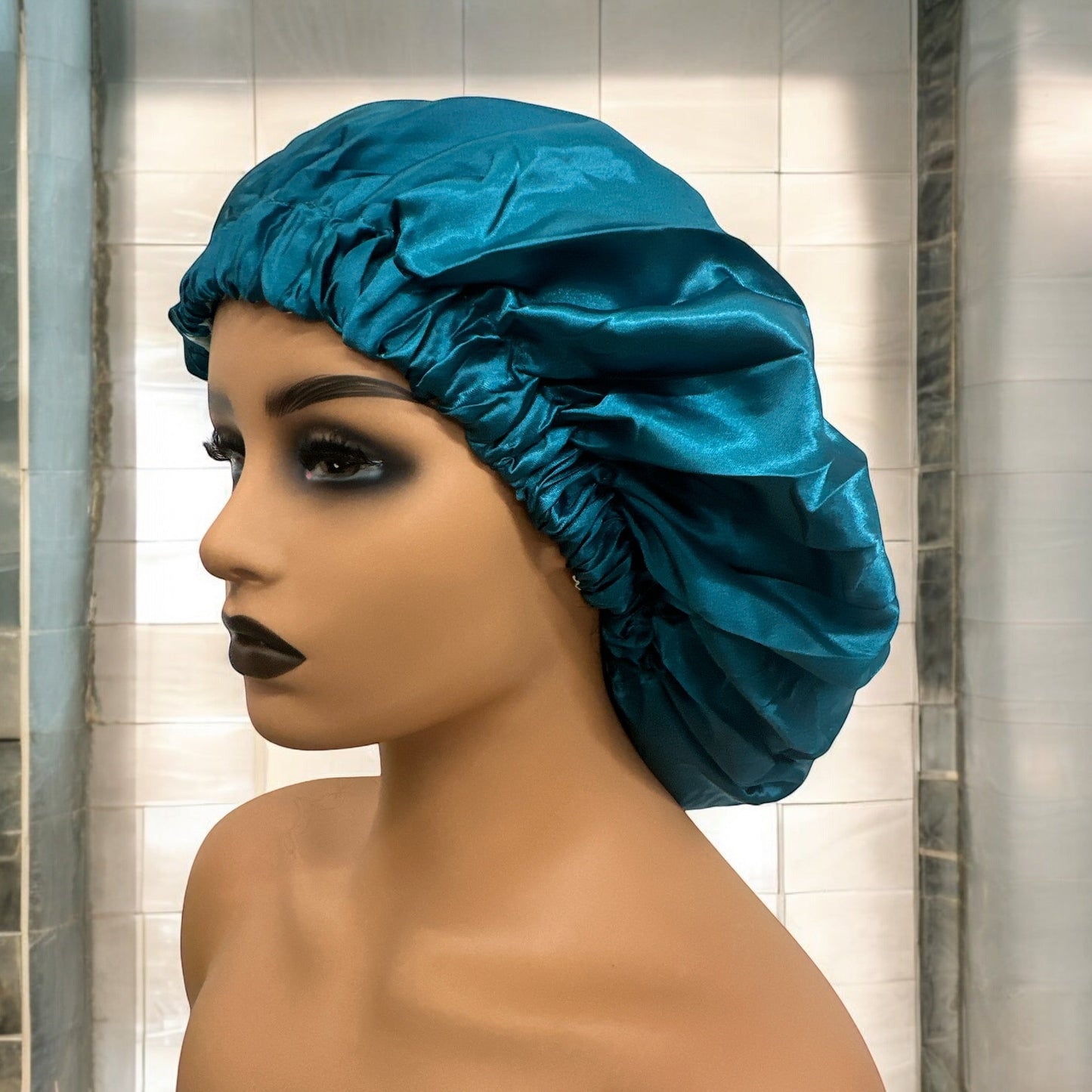 Double - Layered Reversible Satin Silk Bonnet Cap - Fatisha Boutique