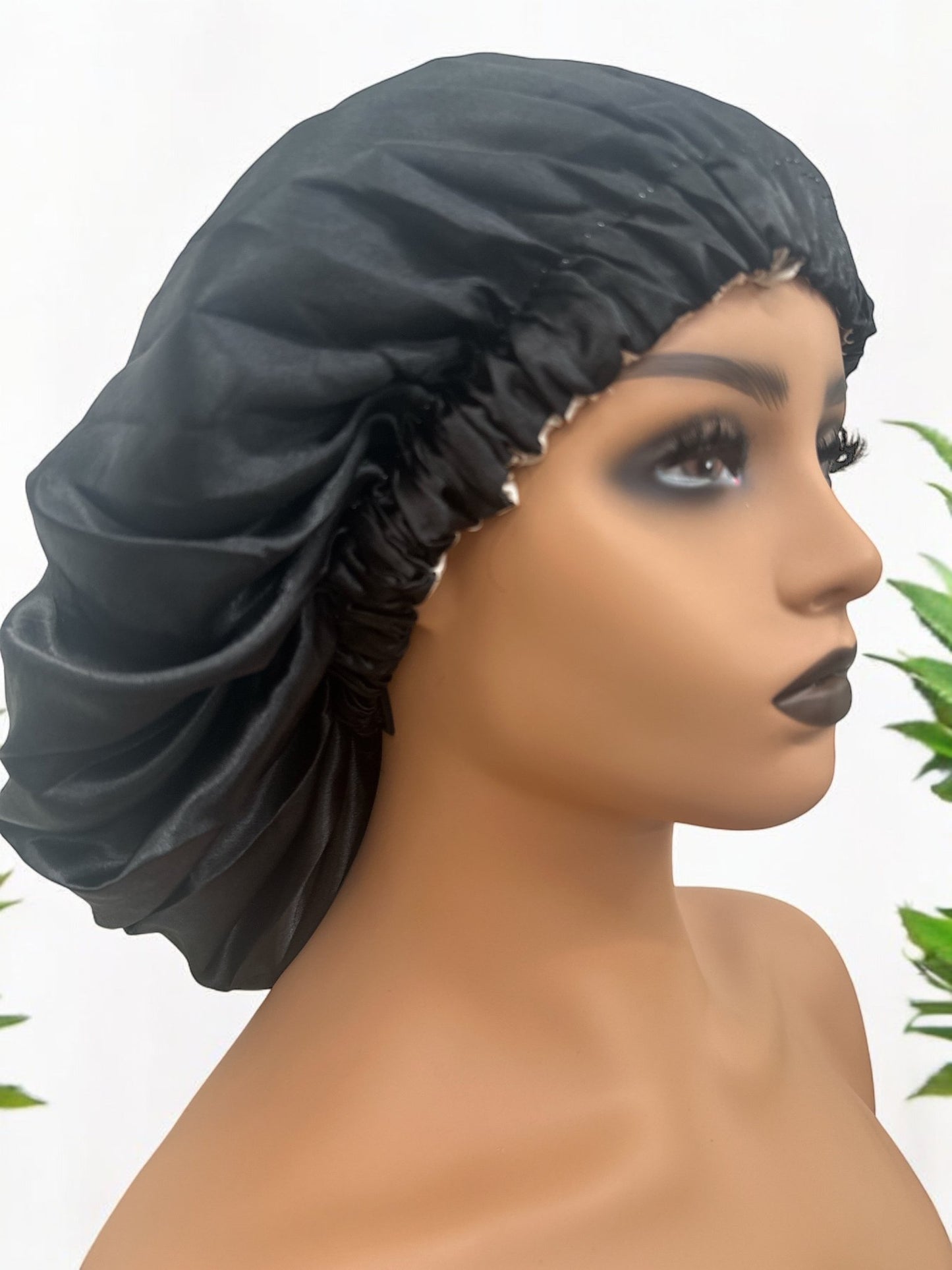Double - Layered Reversible Satin Silk Bonnet Cap - Fatisha Boutique