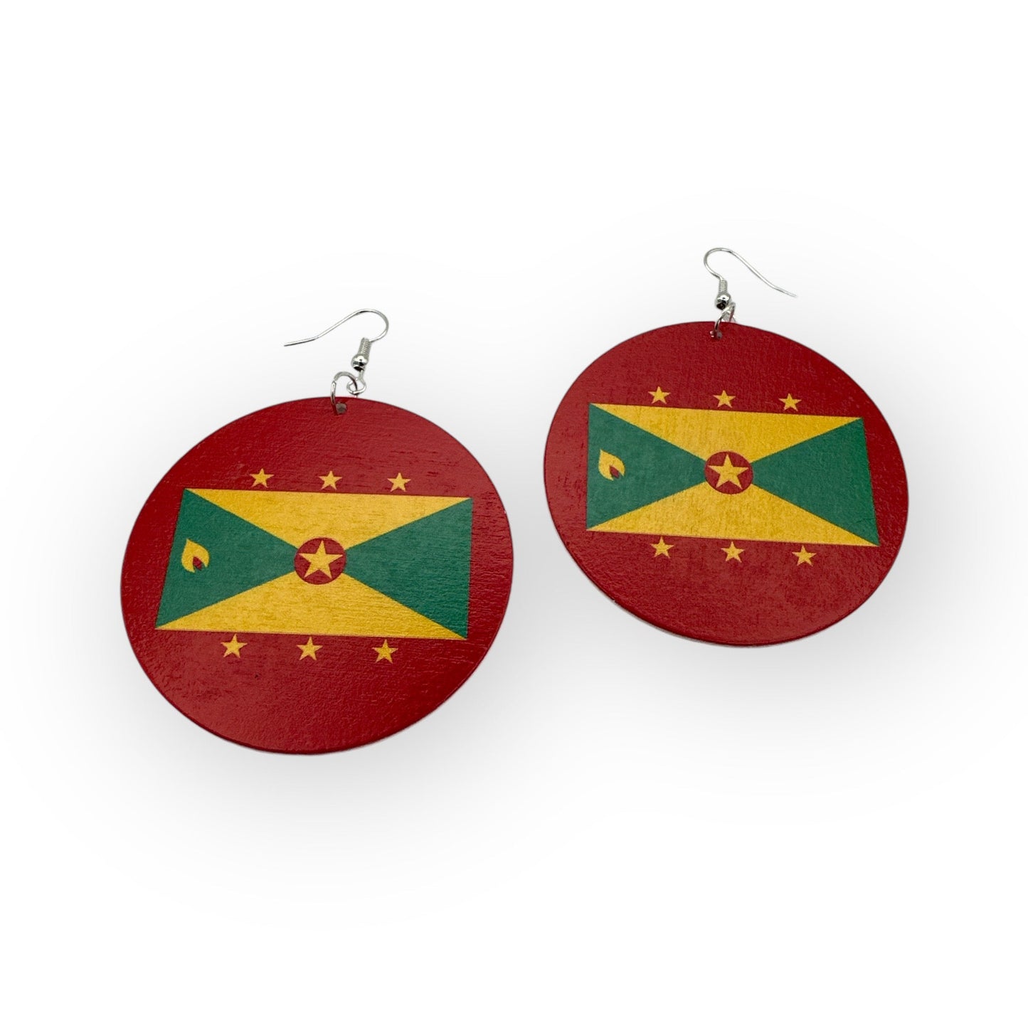 Double - Sided Caribbean Countries Bold Statement Dangle Earrings - Fatisha Boutique