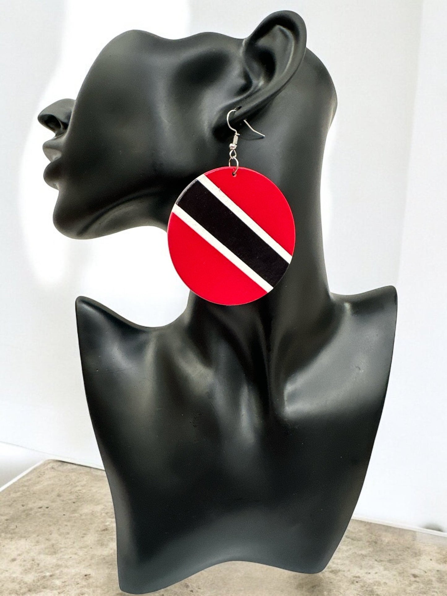 Double - Sided Caribbean Countries Bold Statement Dangle Earrings - Fatisha Boutique