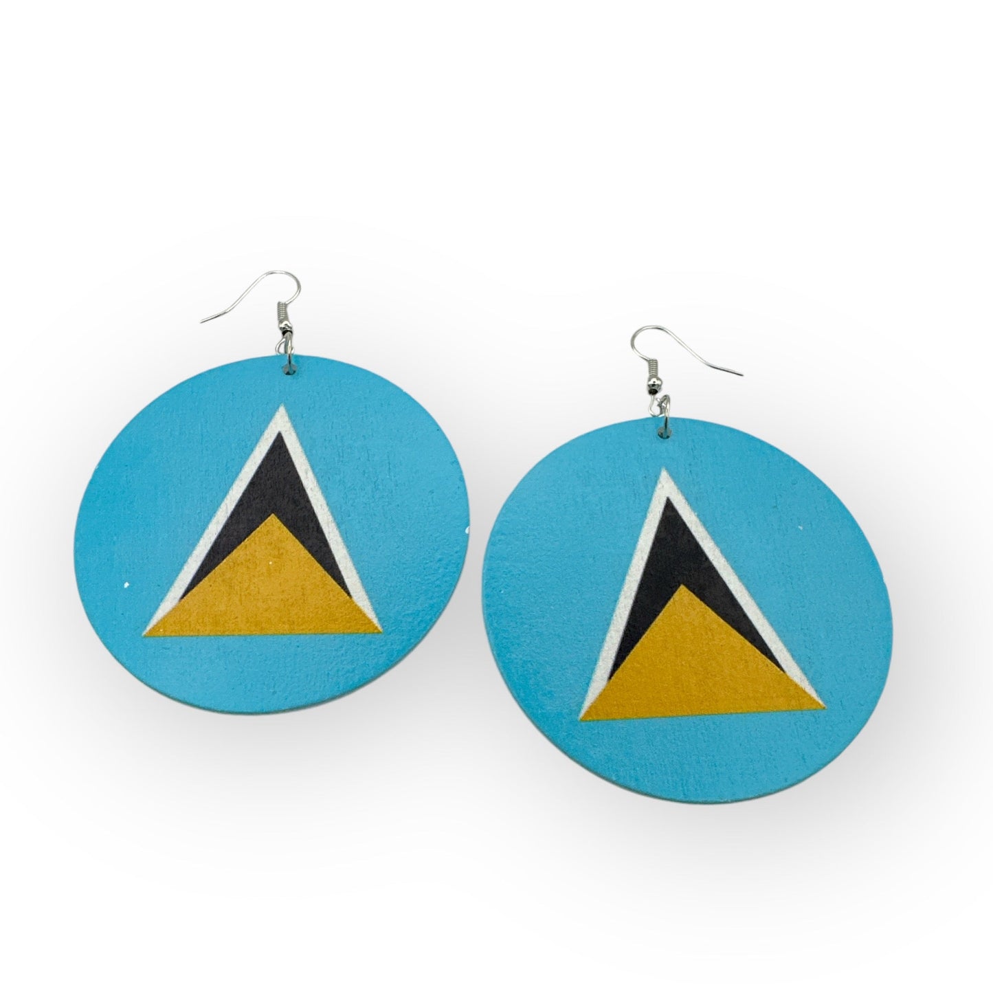 Double - Sided Caribbean Countries Bold Statement Dangle Earrings - Fatisha Boutique