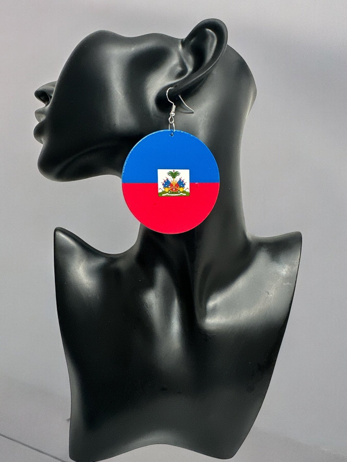 Double - Sided Caribbean Countries Bold Statement Dangle Earrings - Fatisha Boutique