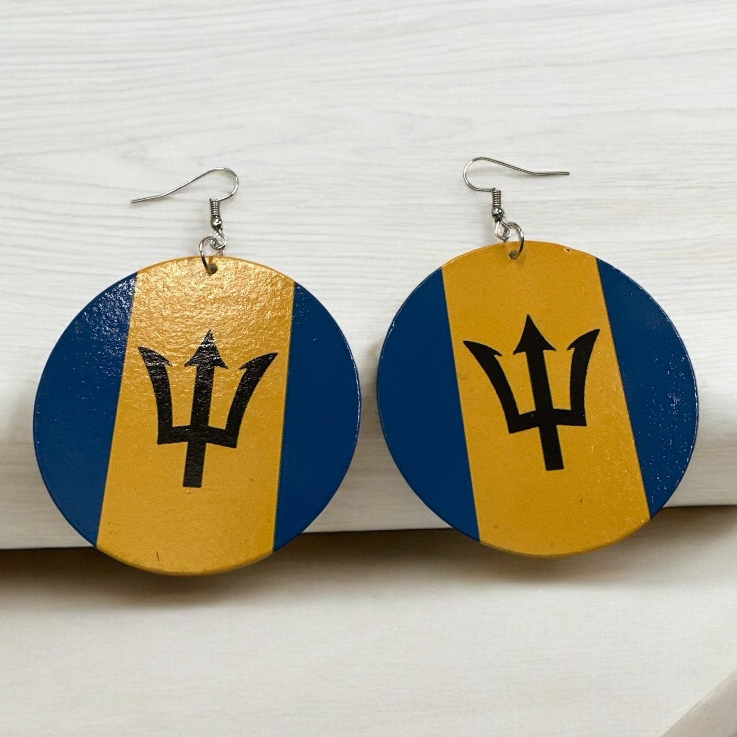 Double - Sided Caribbean Countries Bold Statement Dangle Earrings - Fatisha Boutique