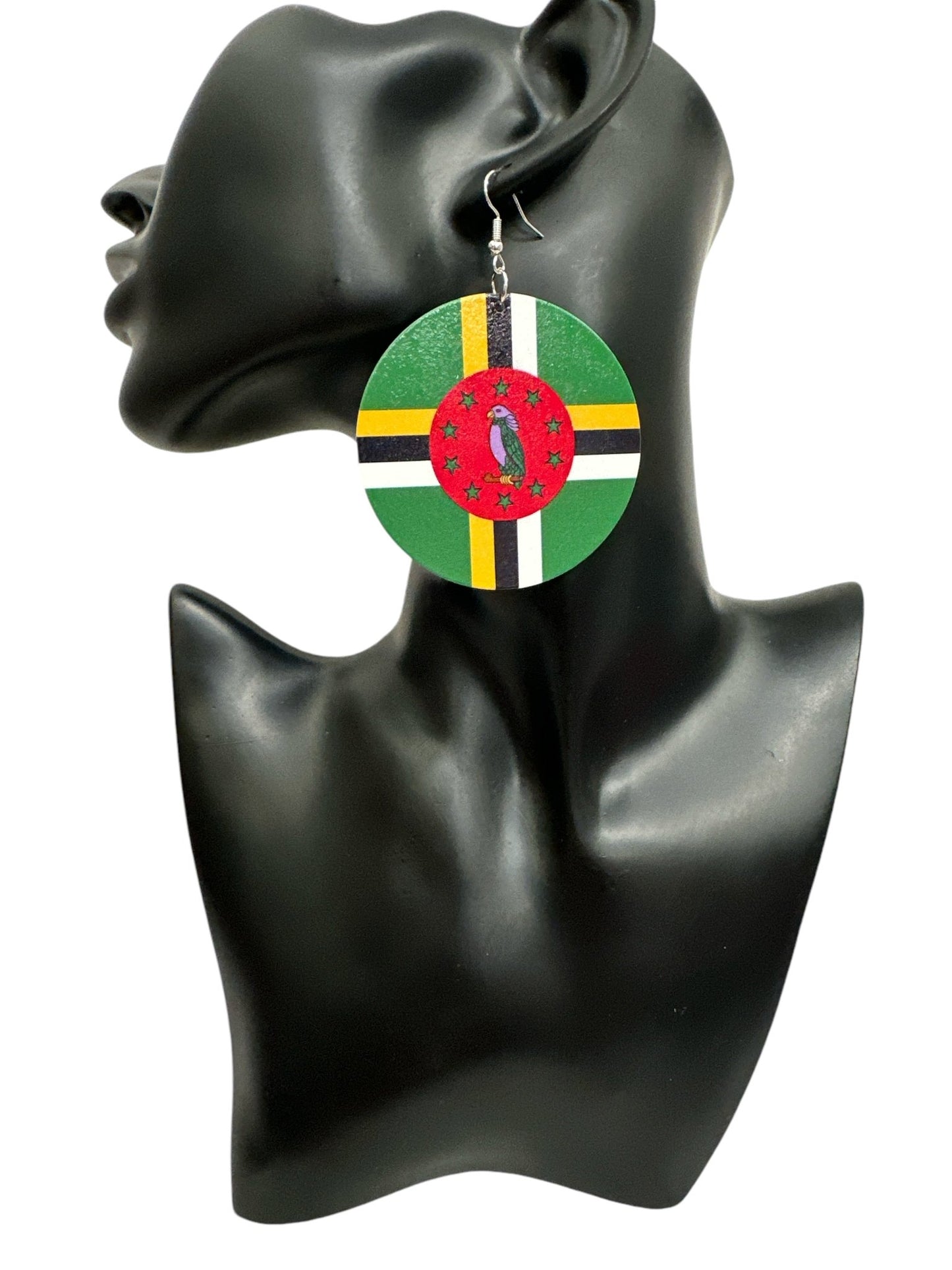 Double - Sided Caribbean Countries Bold Statement Dangle Earrings - Fatisha Boutique