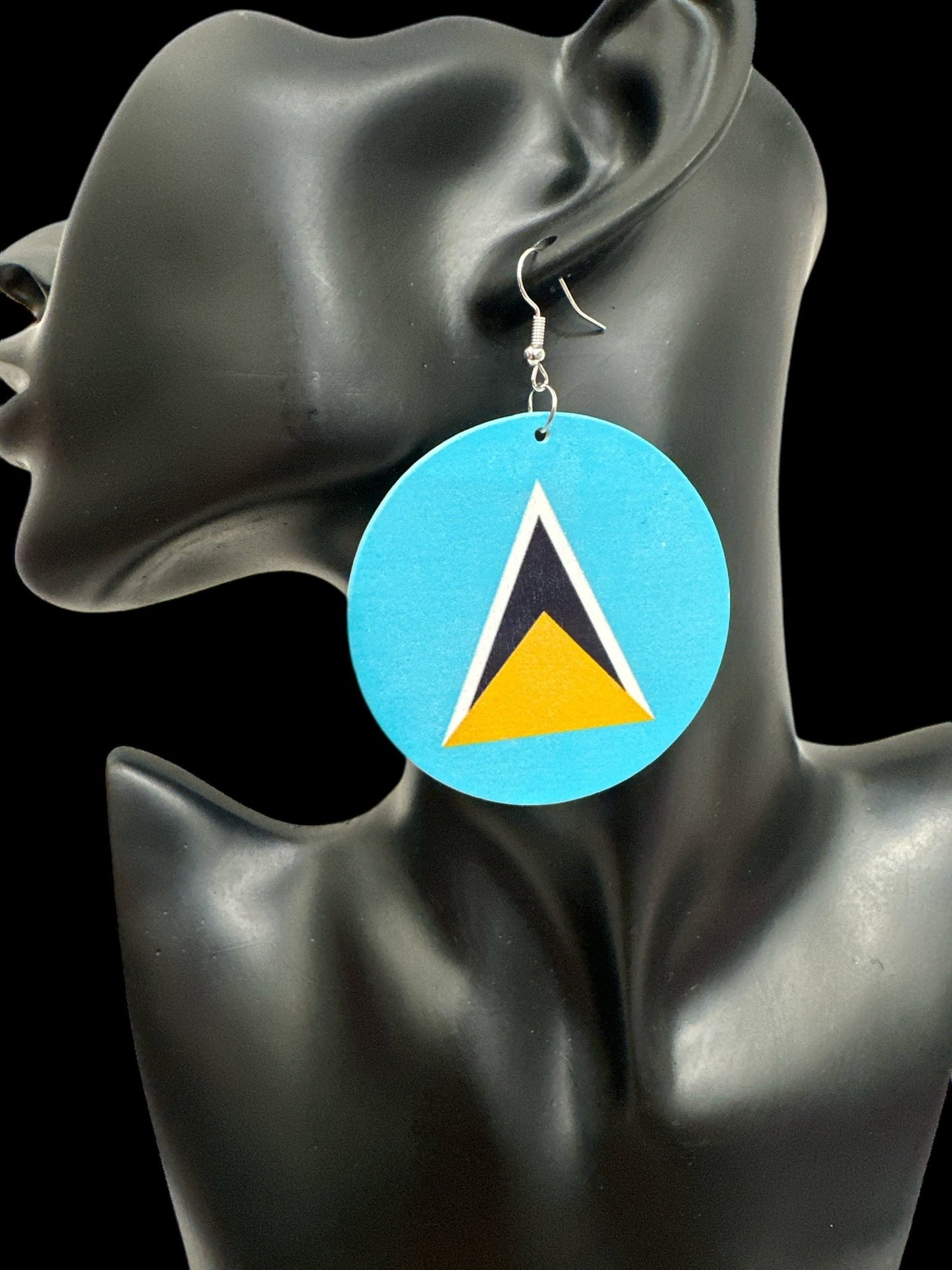 Double - Sided Caribbean Countries Bold Statement Dangle Earrings - Fatisha Boutique