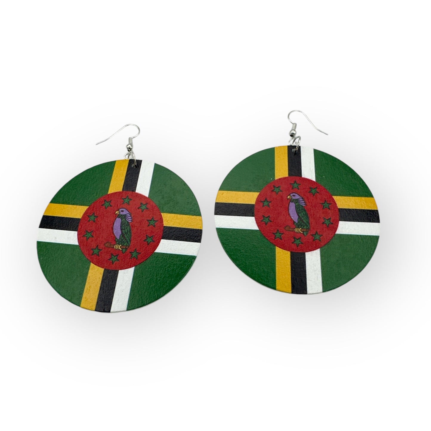 Double - Sided Caribbean Countries Bold Statement Dangle Earrings - Fatisha Boutique