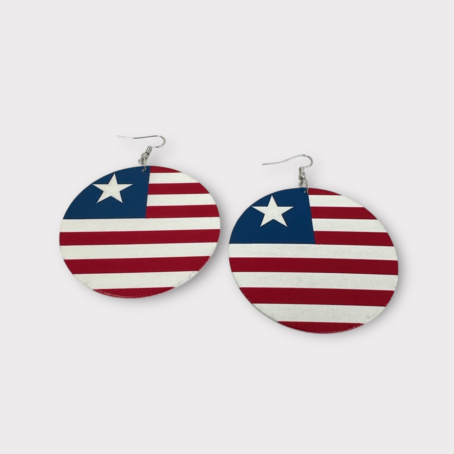 Double - Sided West African Countries Flags Print Round Dangle Earrings – Lightweight Statement Earrings for Women - Fatisha Boutique