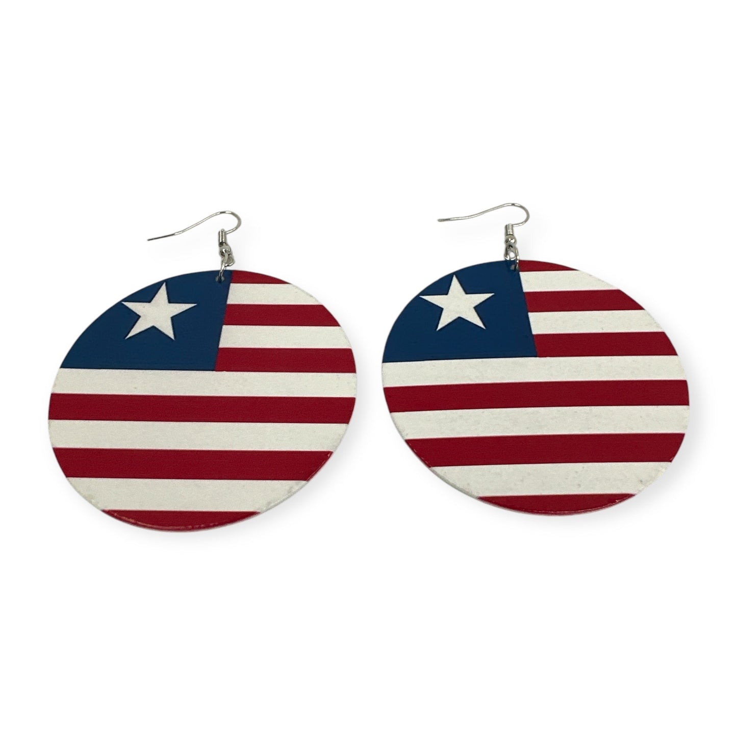 Double - Sided West African Countries Flags Print Round Dangle Earrings – Lightweight Statement Earrings for Women - Fatisha Boutique