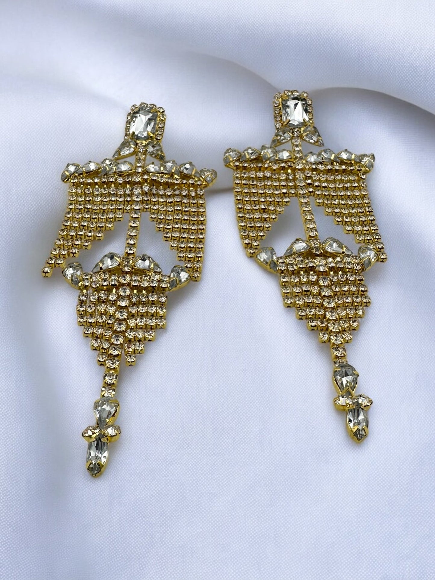 Elegant Chandelier Crystal Earrings – Statement Bridal and Evening Jewellery - Fatisha Boutique
