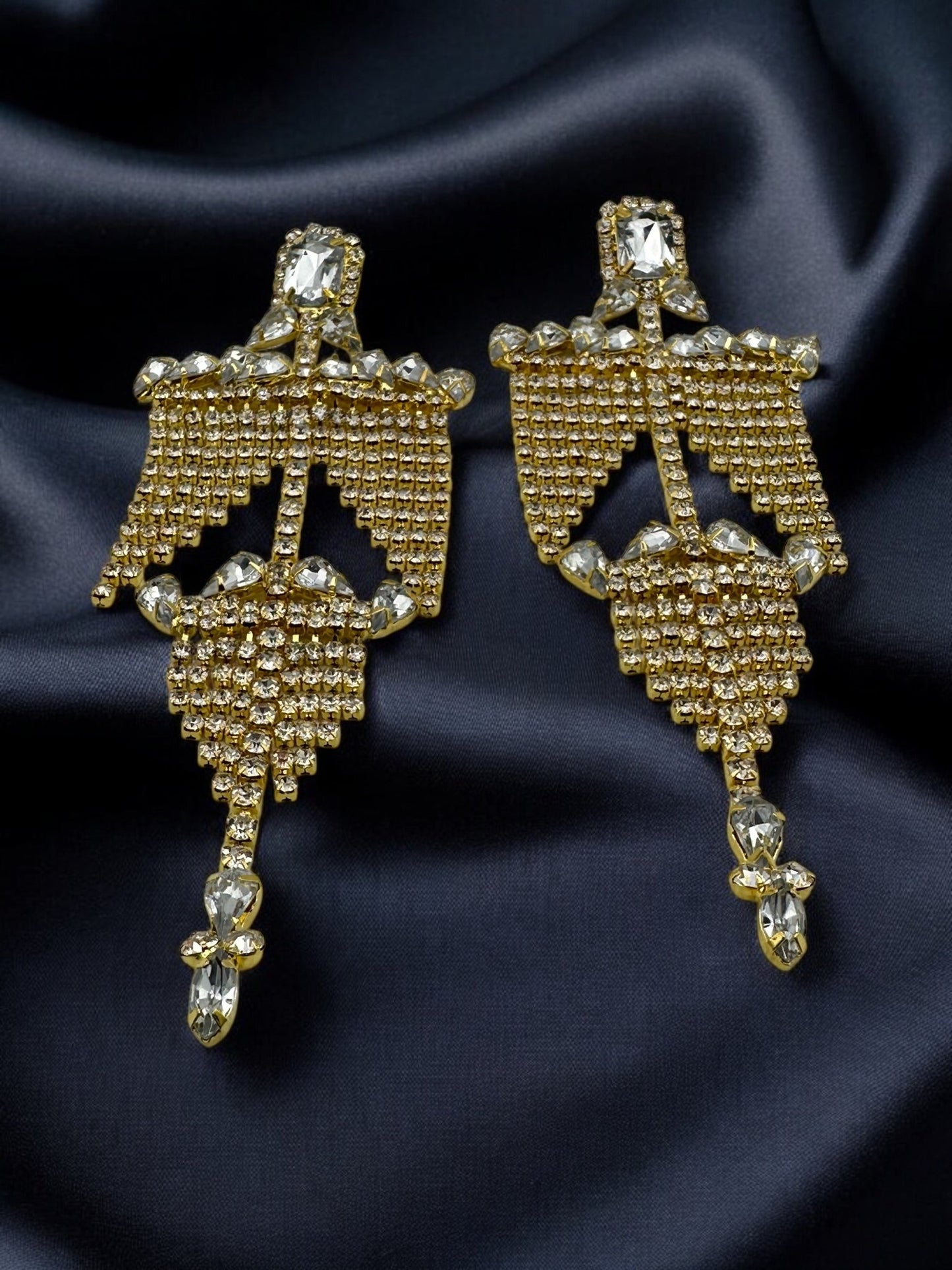 Elegant Chandelier Crystal Earrings – Statement Bridal and Evening Jewellery - Fatisha Boutique
