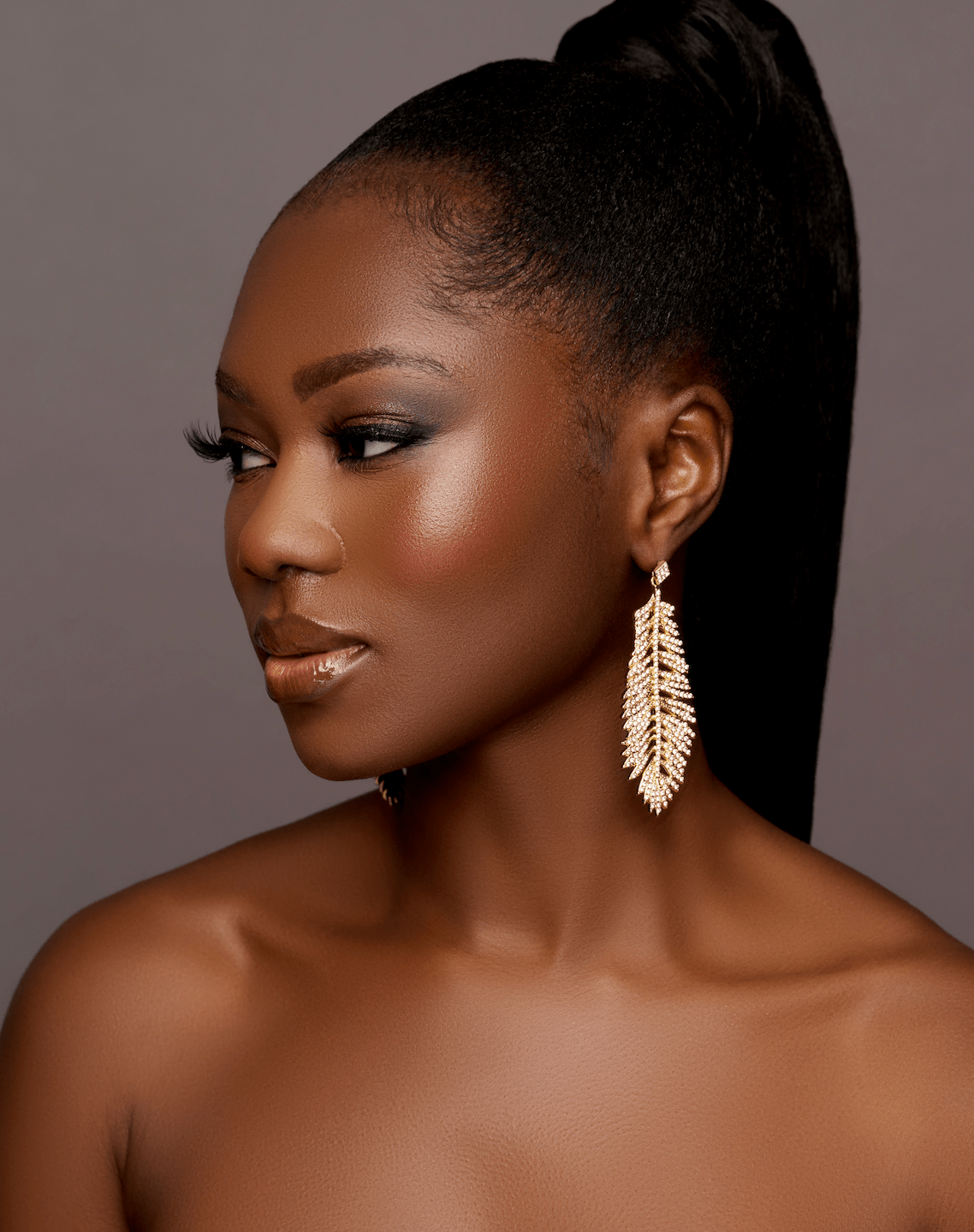 Elegant Crystal Leaf Dangle Earrings - Gold & Silver - Fatisha Boutique