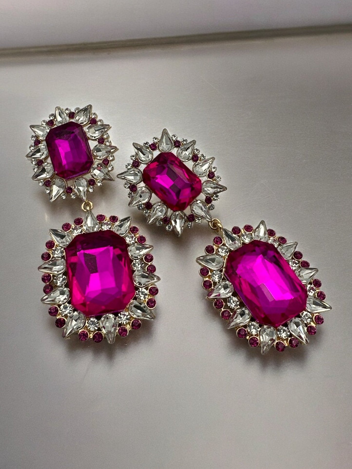 Elegant Diamante Rhinestone Dangle Earrings - Fatisha Boutique