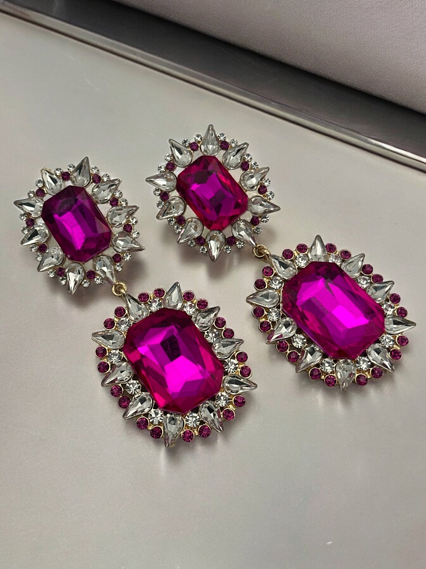 Elegant Diamante Rhinestone Dangle Earrings - Fatisha Boutique
