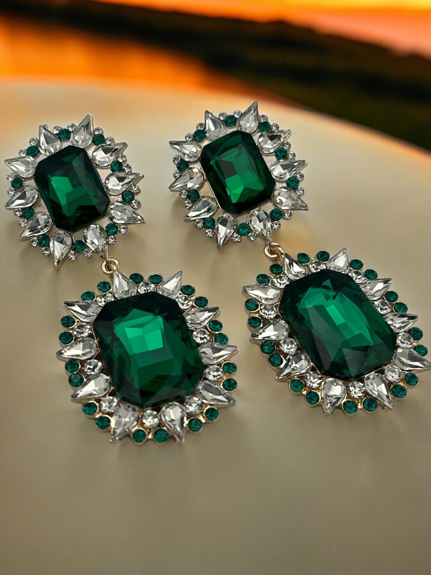 Elegant Diamante Rhinestone Dangle Earrings - Fatisha Boutique