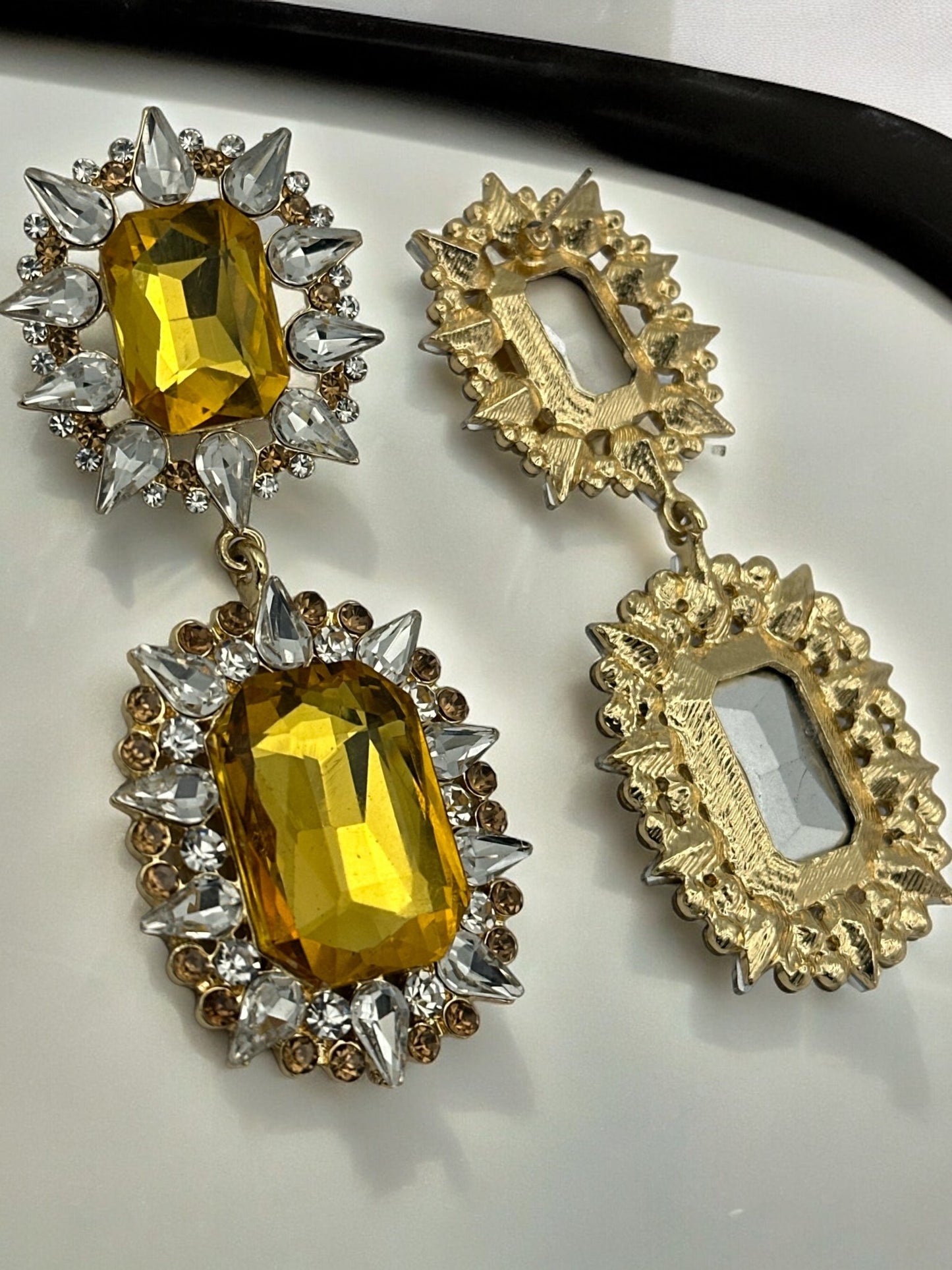 Elegant Diamante Rhinestone Dangle Earrings - Fatisha Boutique