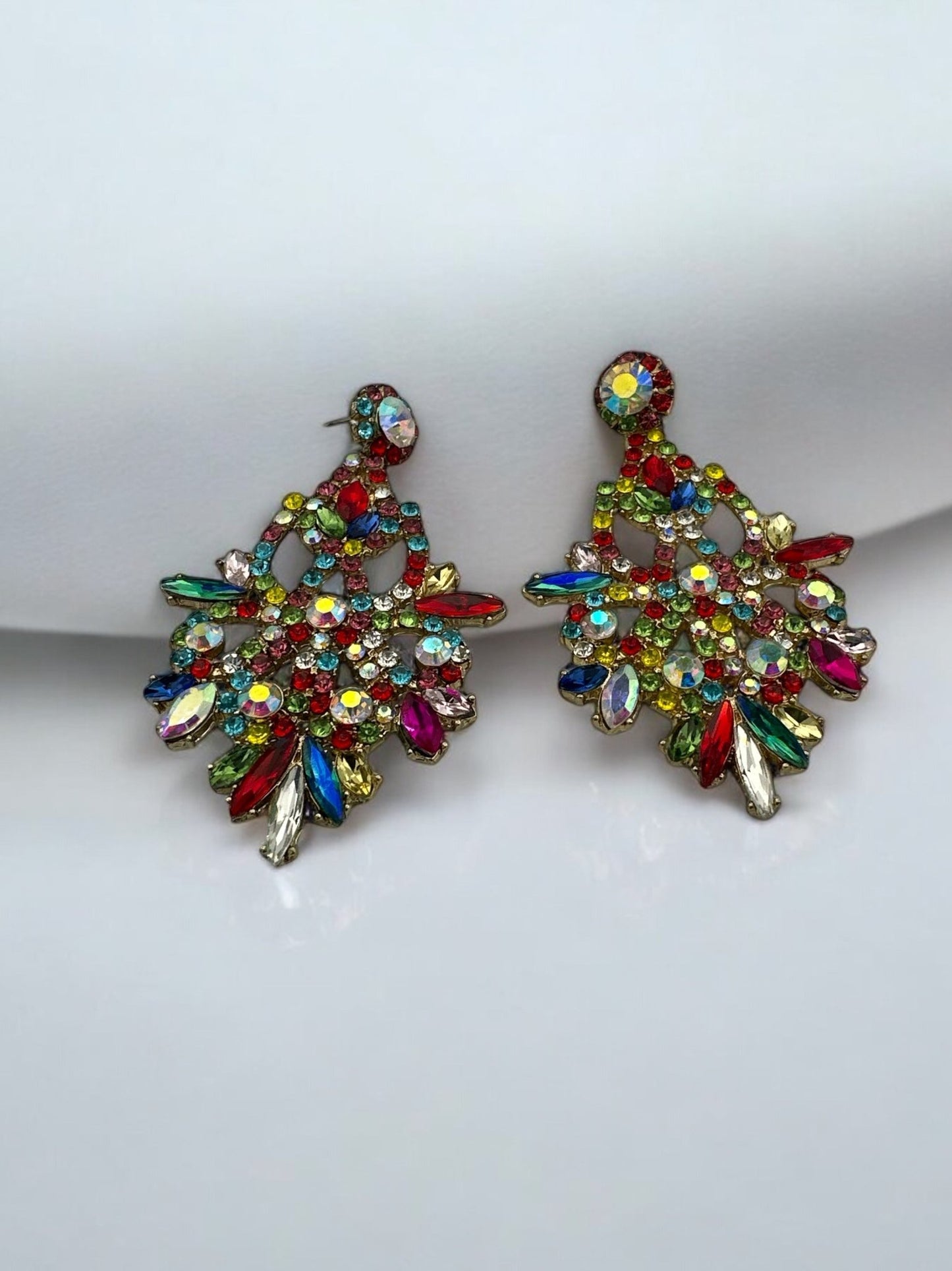 Elegant Diamante Rhinestone Dangle Earrings – Sparkling Statement Earrings for Women – Crystal Drop Earrings - Fatisha Boutique