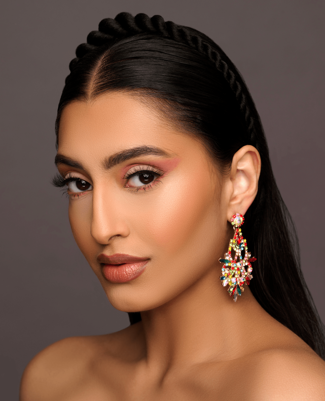 Elegant Diamante Rhinestone Dangle Earrings – Sparkling Statement Earrings for Women – Crystal Drop Earrings - Fatisha Boutique