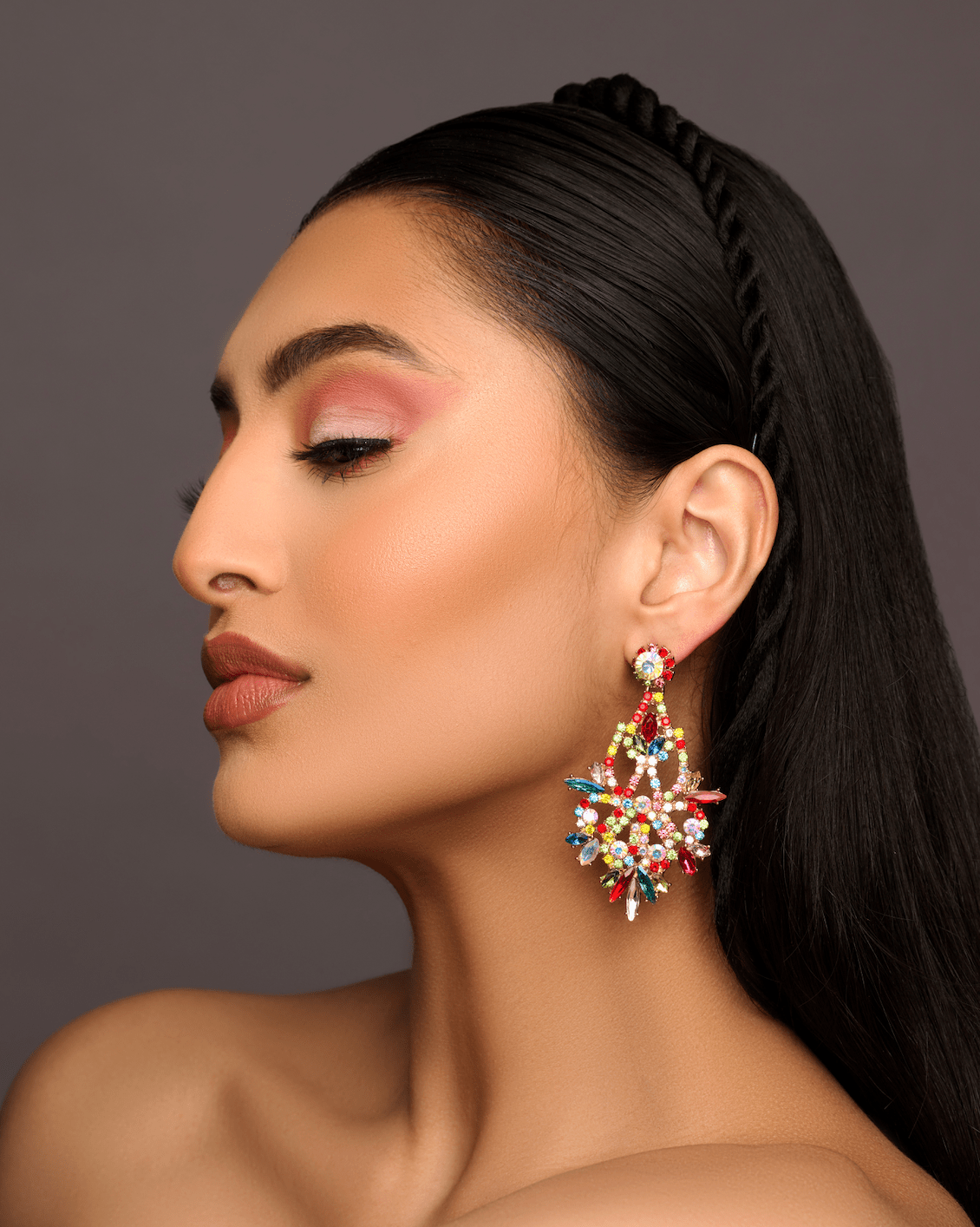 Elegant Diamante Rhinestone Dangle Earrings – Sparkling Statement Earrings for Women – Crystal Drop Earrings - Fatisha Boutique