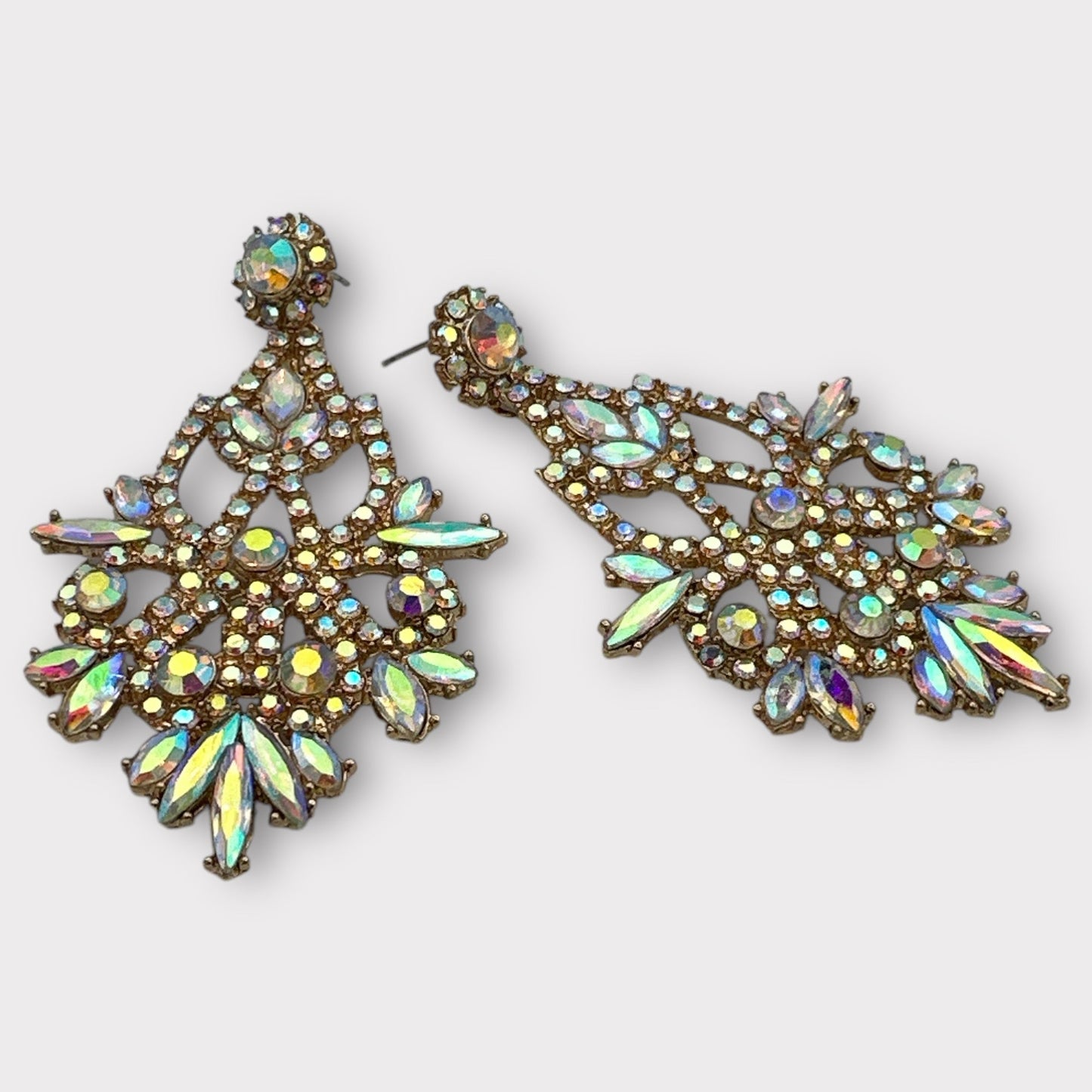 Elegant Diamante Rhinestone Dangle Earrings – Sparkling Statement Earrings for Women – Crystal Drop Earrings - Fatisha Boutique