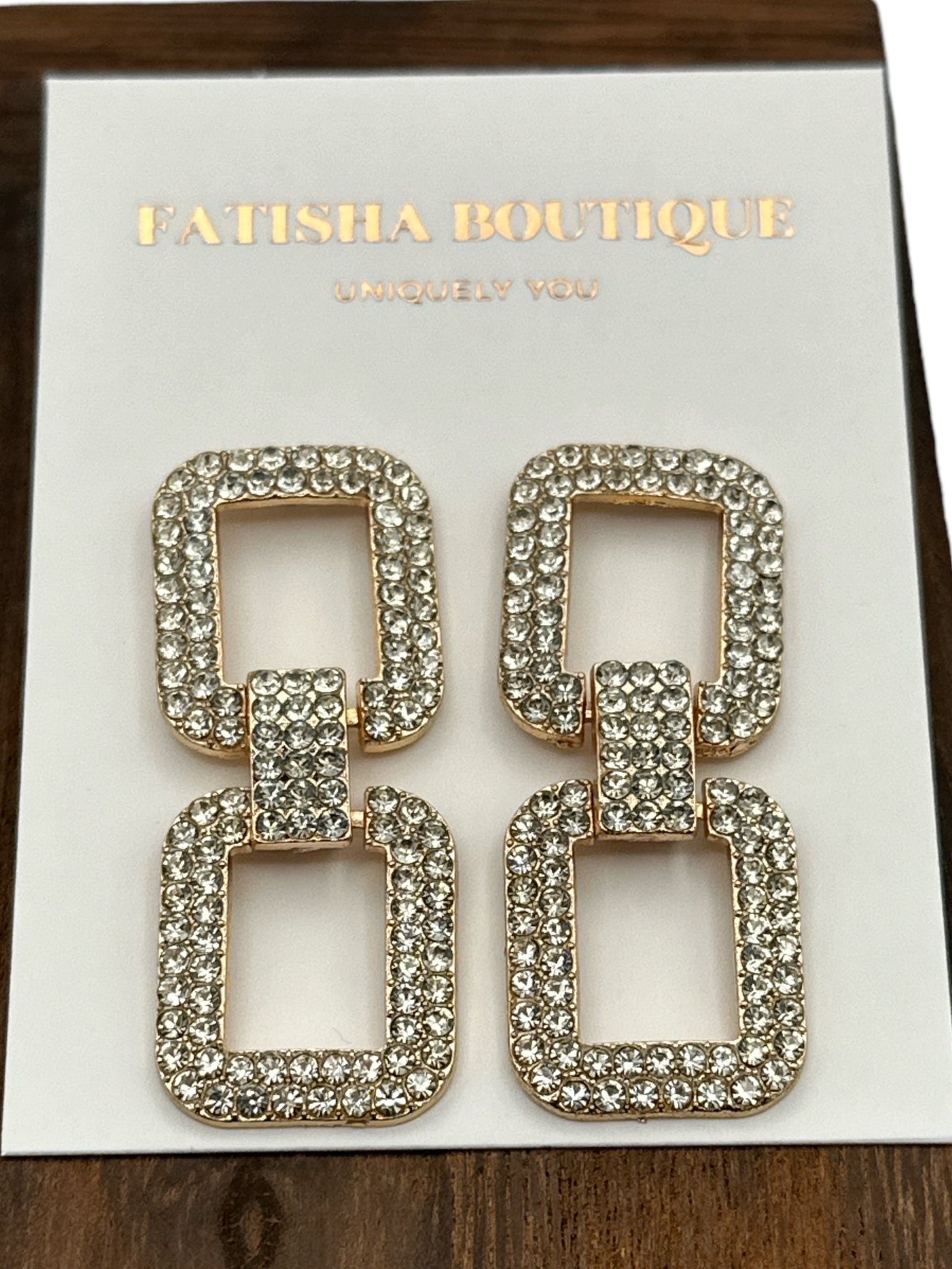 Elegant Diamante Rhinestone Stud Earrings - Fatisha Boutique