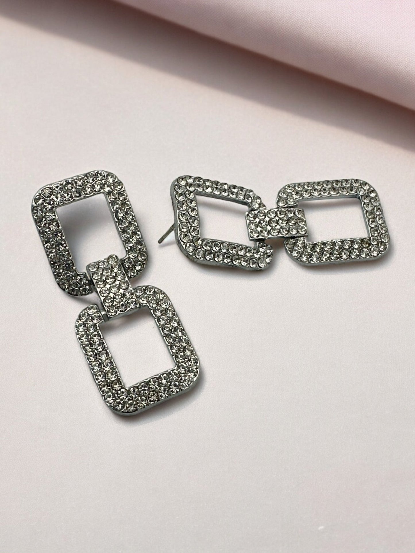 Elegant Diamante Rhinestone Stud Earrings - Fatisha Boutique