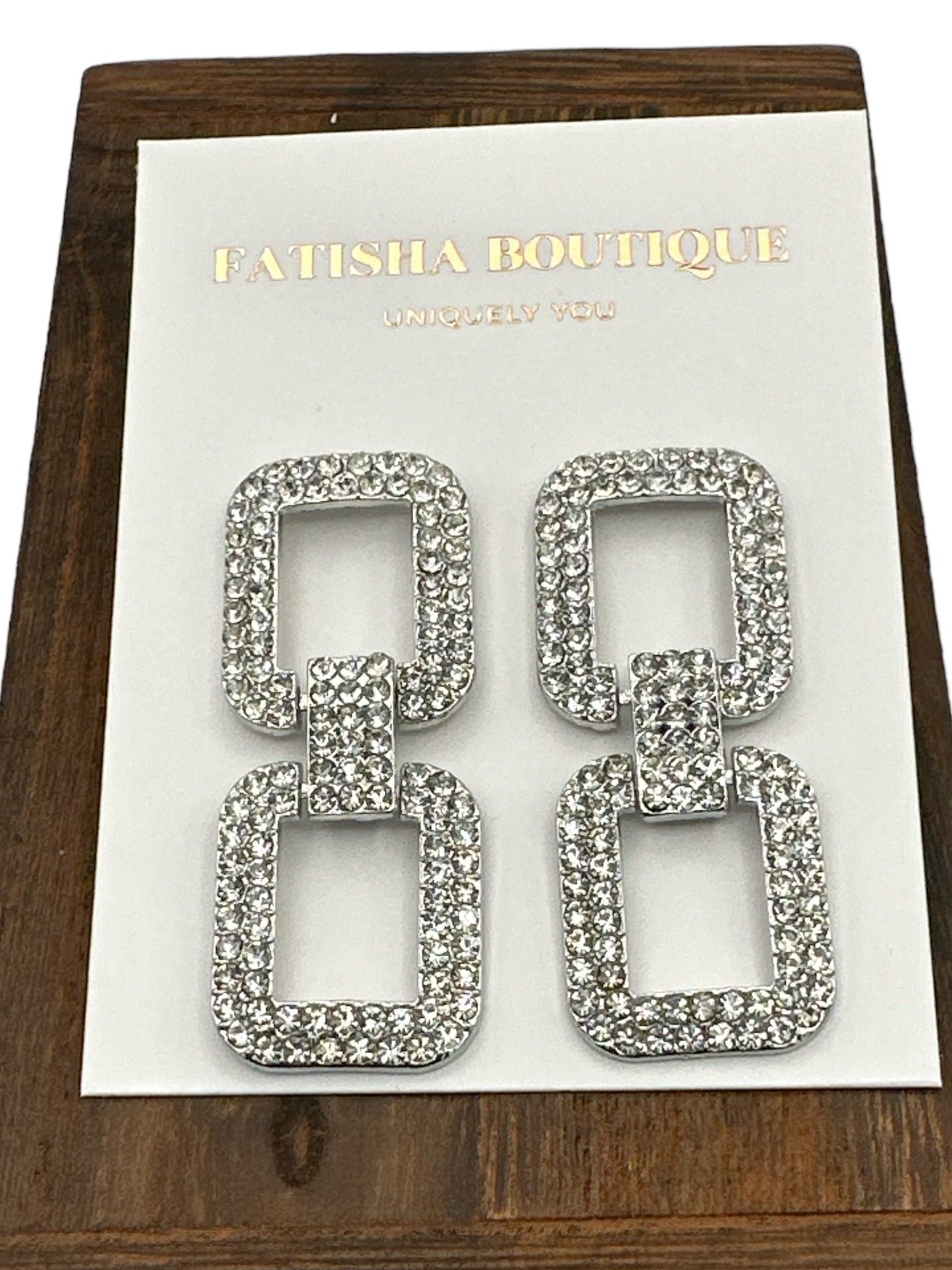 Elegant Diamante Rhinestone Stud Earrings - Fatisha Boutique