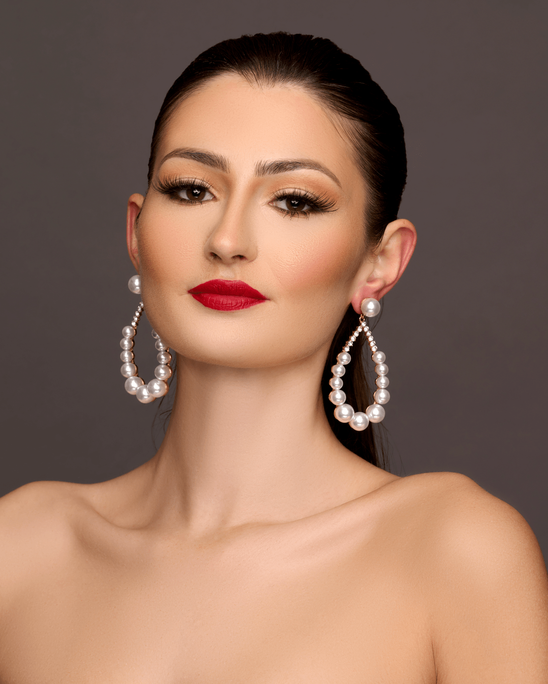 Elegant Faux Pearls Rhinestone Teardrop Dangle Earrings - Fatisha Boutique