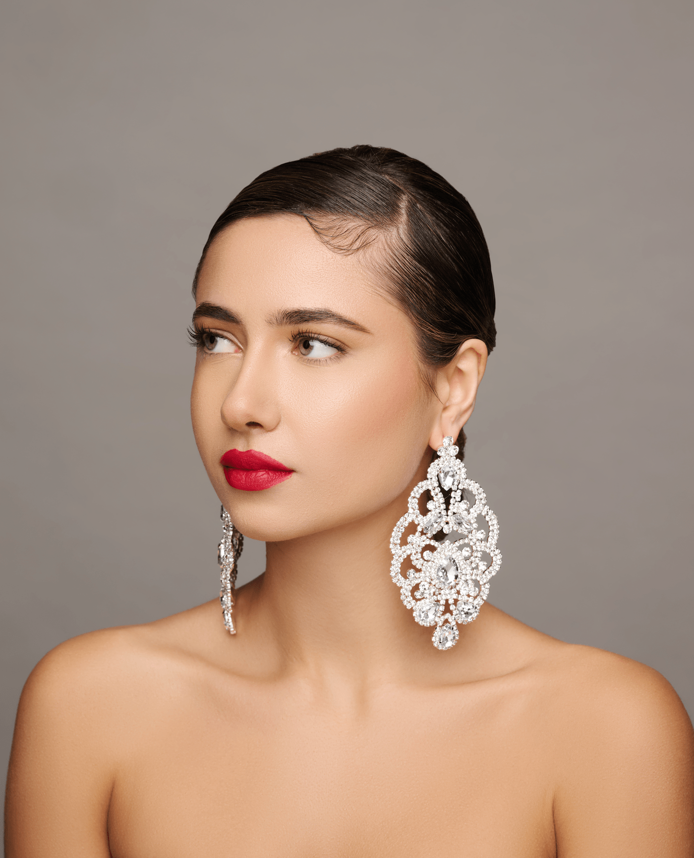 Elegant Glamorous Statement Crystal Diamante Rhinestone Dangle Earrings - Fatisha Boutique