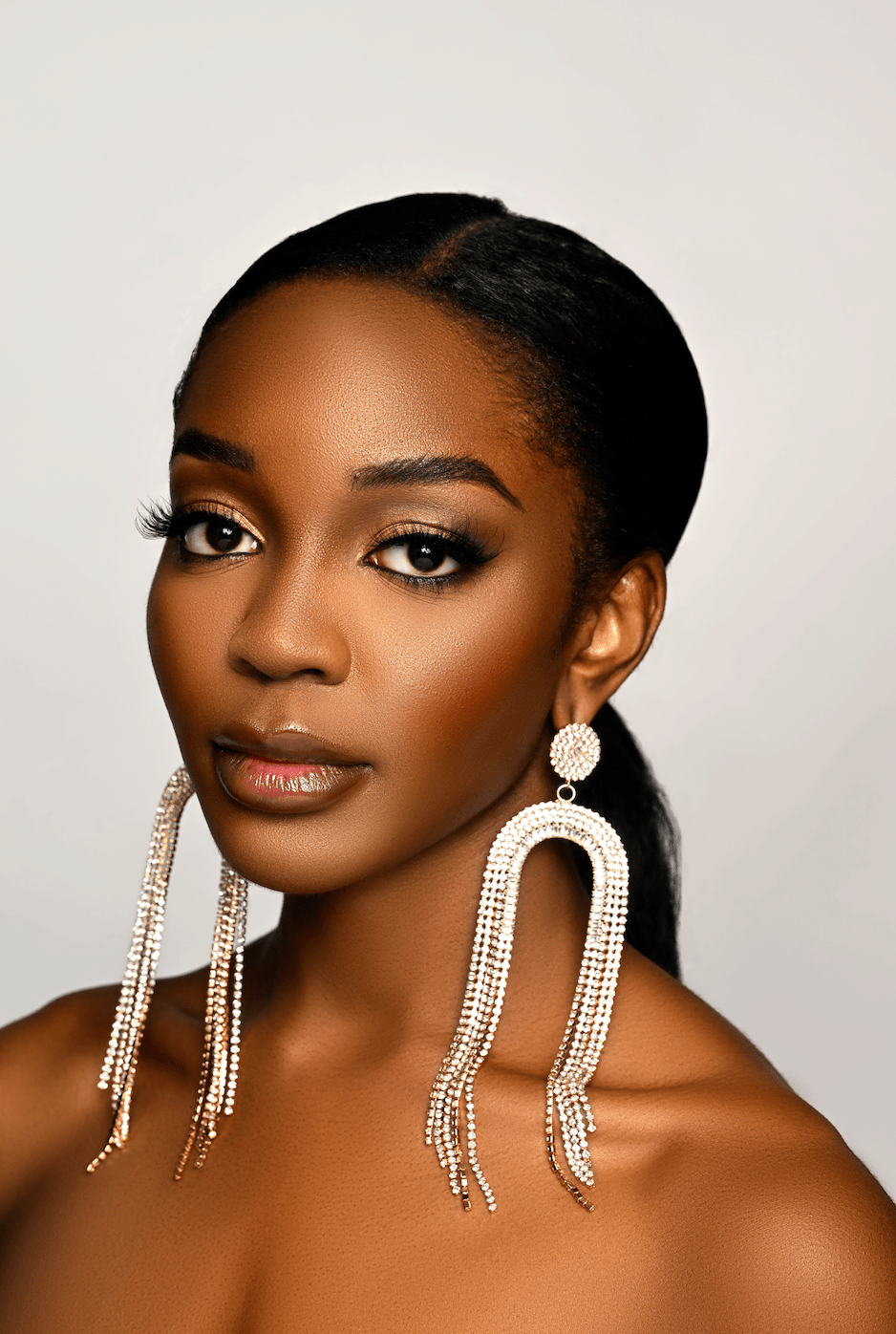 Elegant Long Crystal Fringe Statement Dangle Earrings - Fatisha Boutique