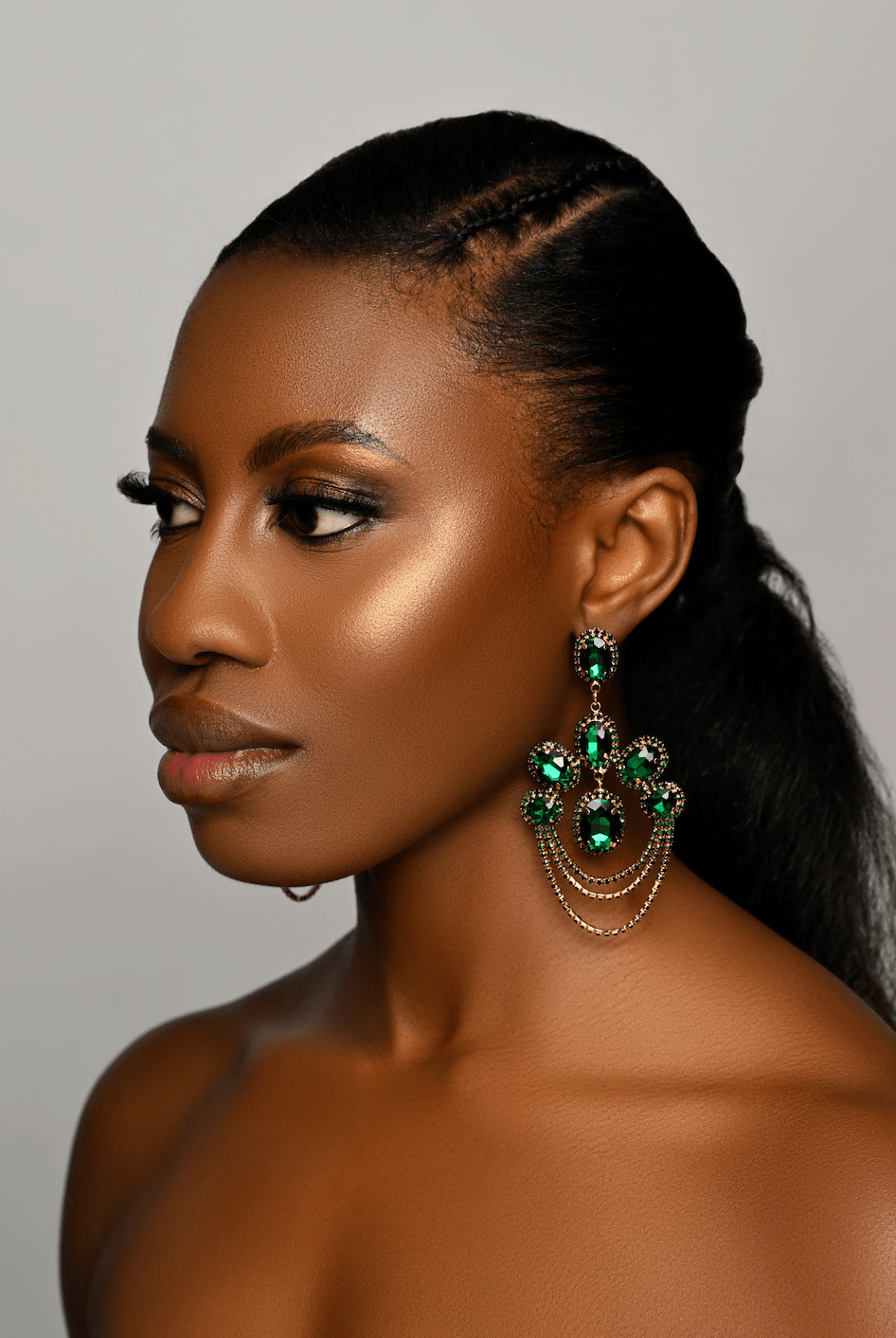 Elegant Luxurious Diamante Rhinestone Sparkle Tassels Statement Earrings - Fatisha Boutique