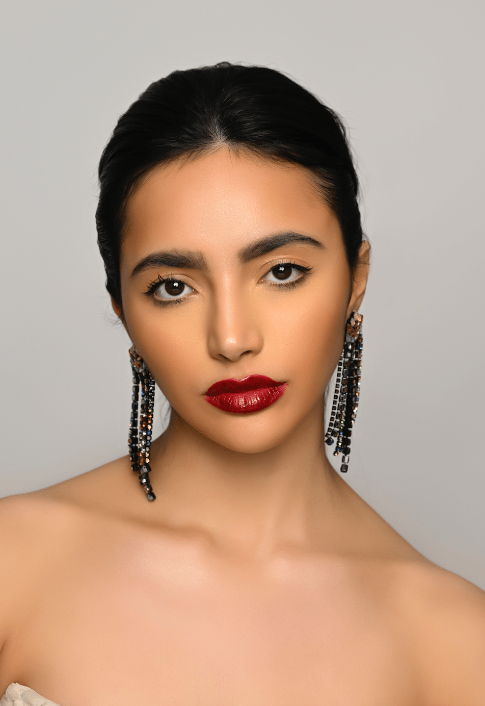 Elegant Multicoloured Crystal Fringe Earrings – Statement Drop Earrings for Women - Fatisha Boutique