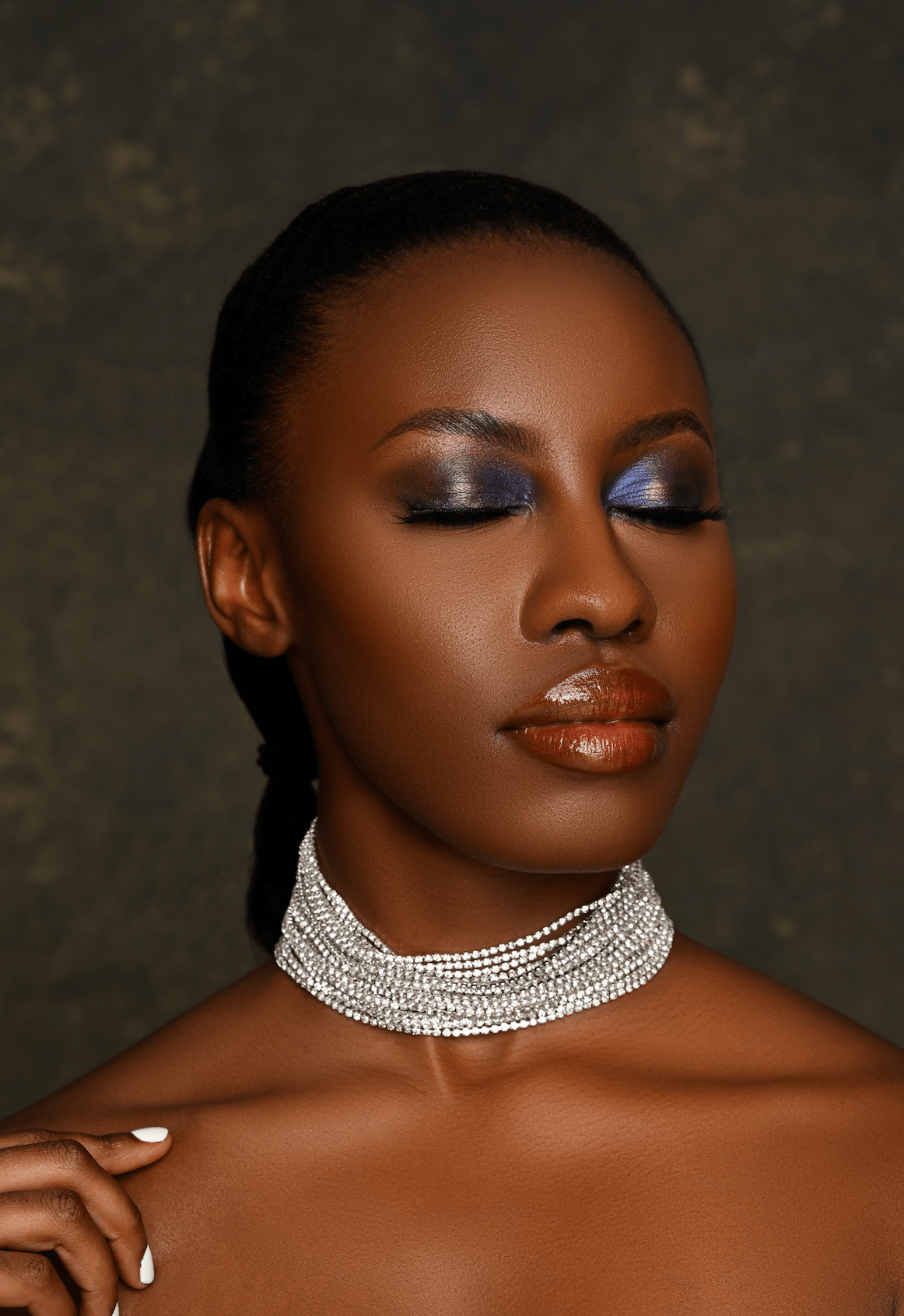 Elegant Multiple Rhinestone Chains Choker Necklaces - Fatisha Boutique