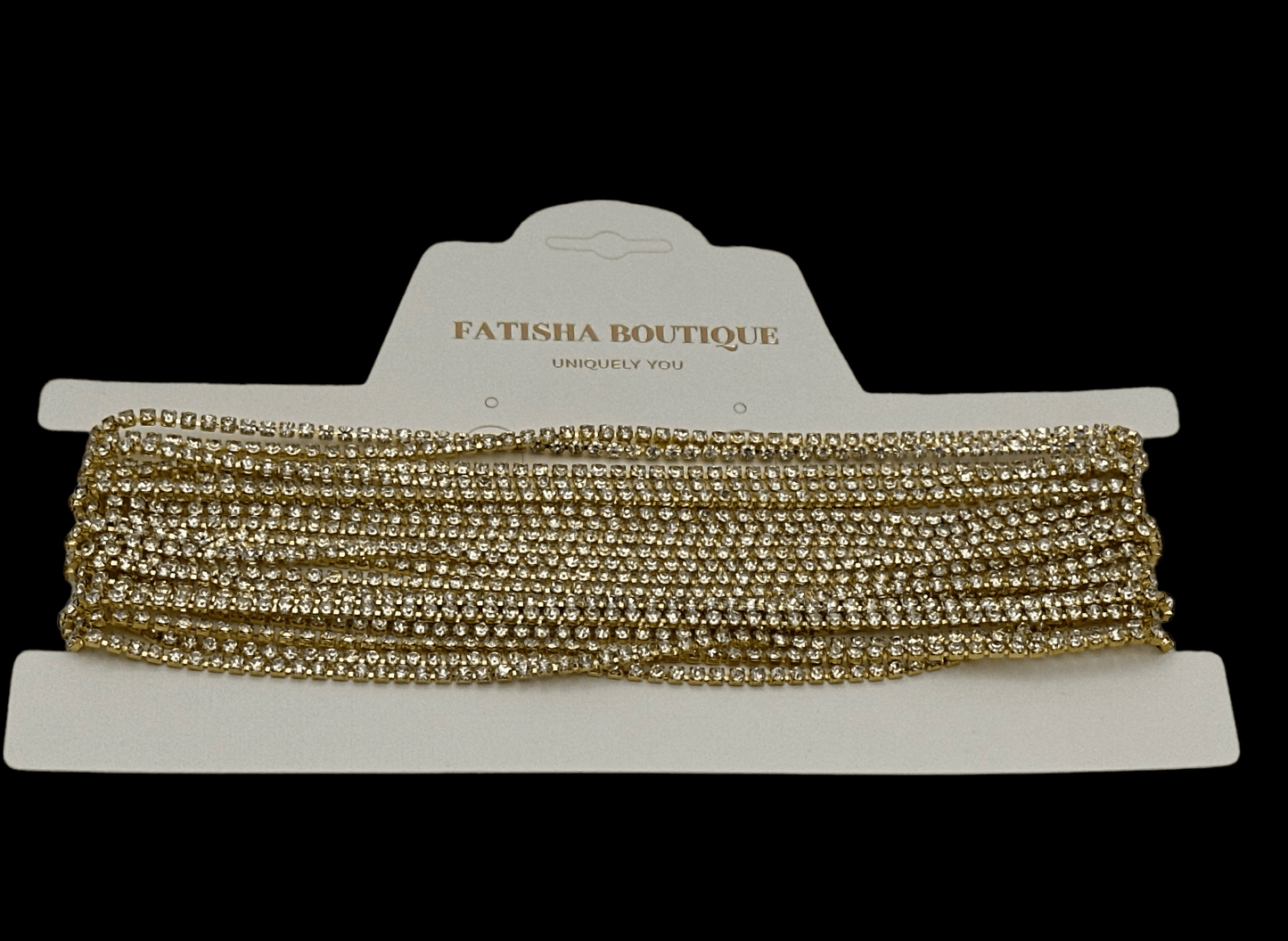 Elegant Multiple Rhinestone Chains Choker Necklaces - Fatisha Boutique