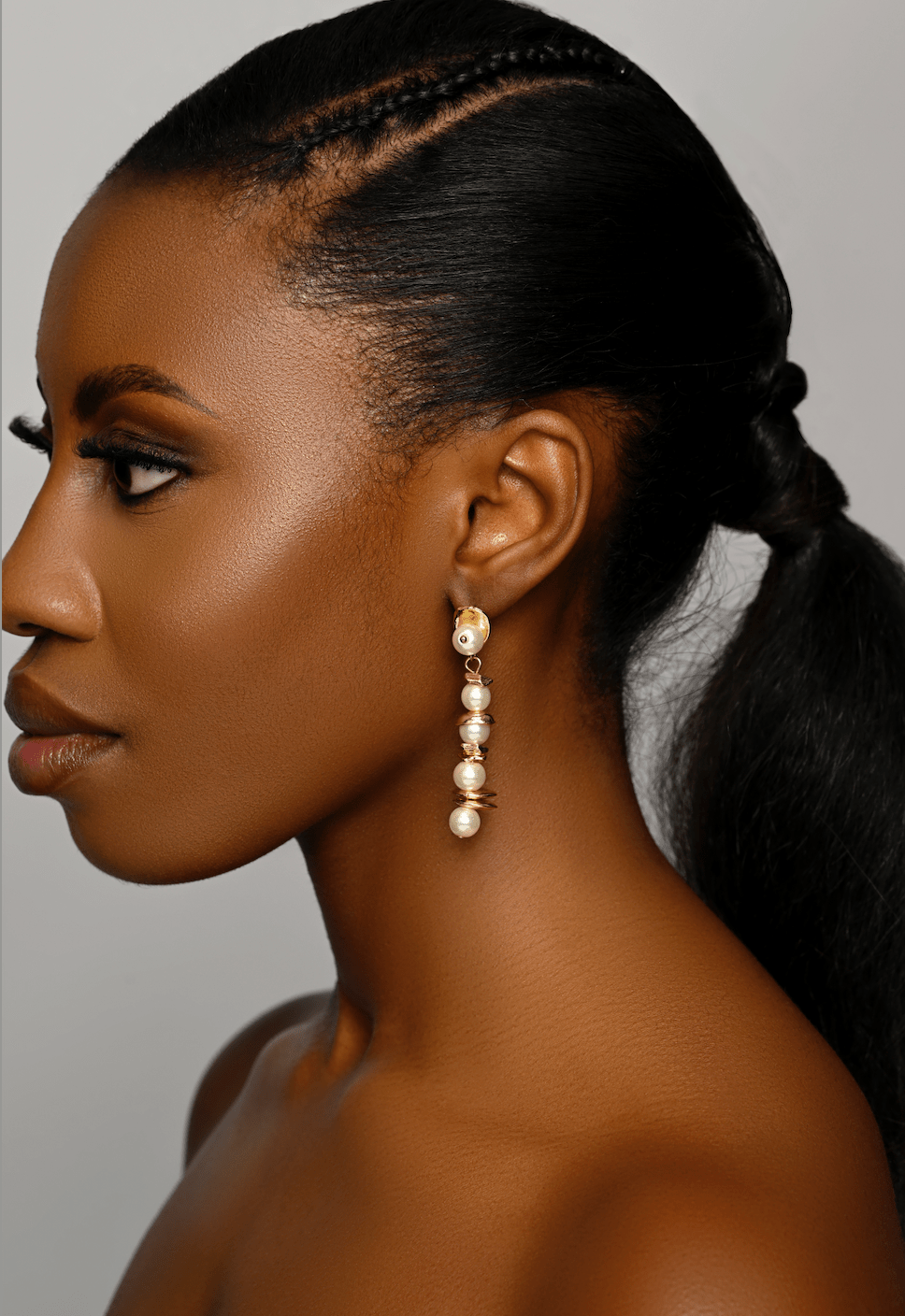 Elegant Pearl Drop Earrings – Classic Gold and Pearl Dangle Earrings for Special Occasions - Fatisha Boutique