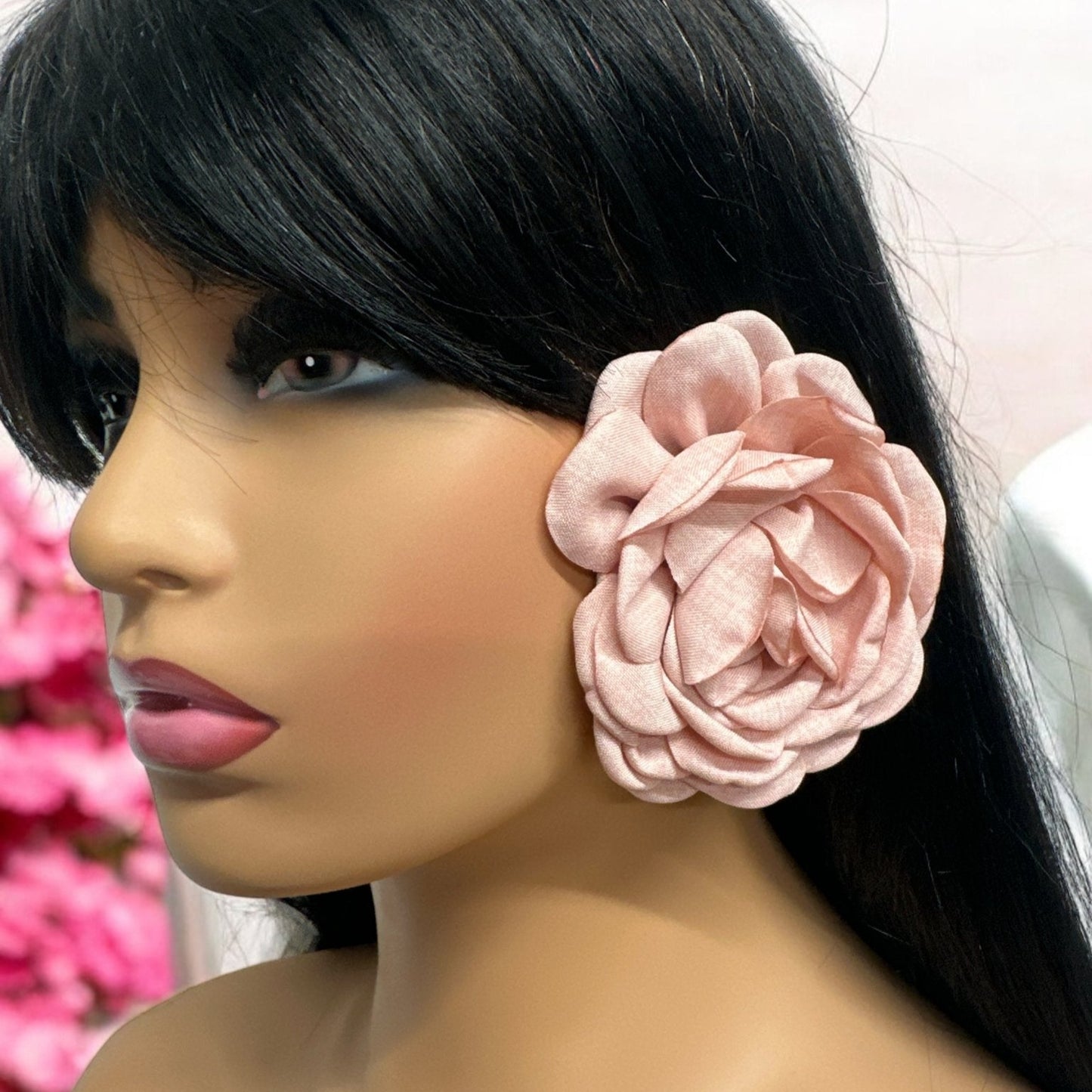 Elegant Pink Rose Statement Earrings - Fatisha Boutique