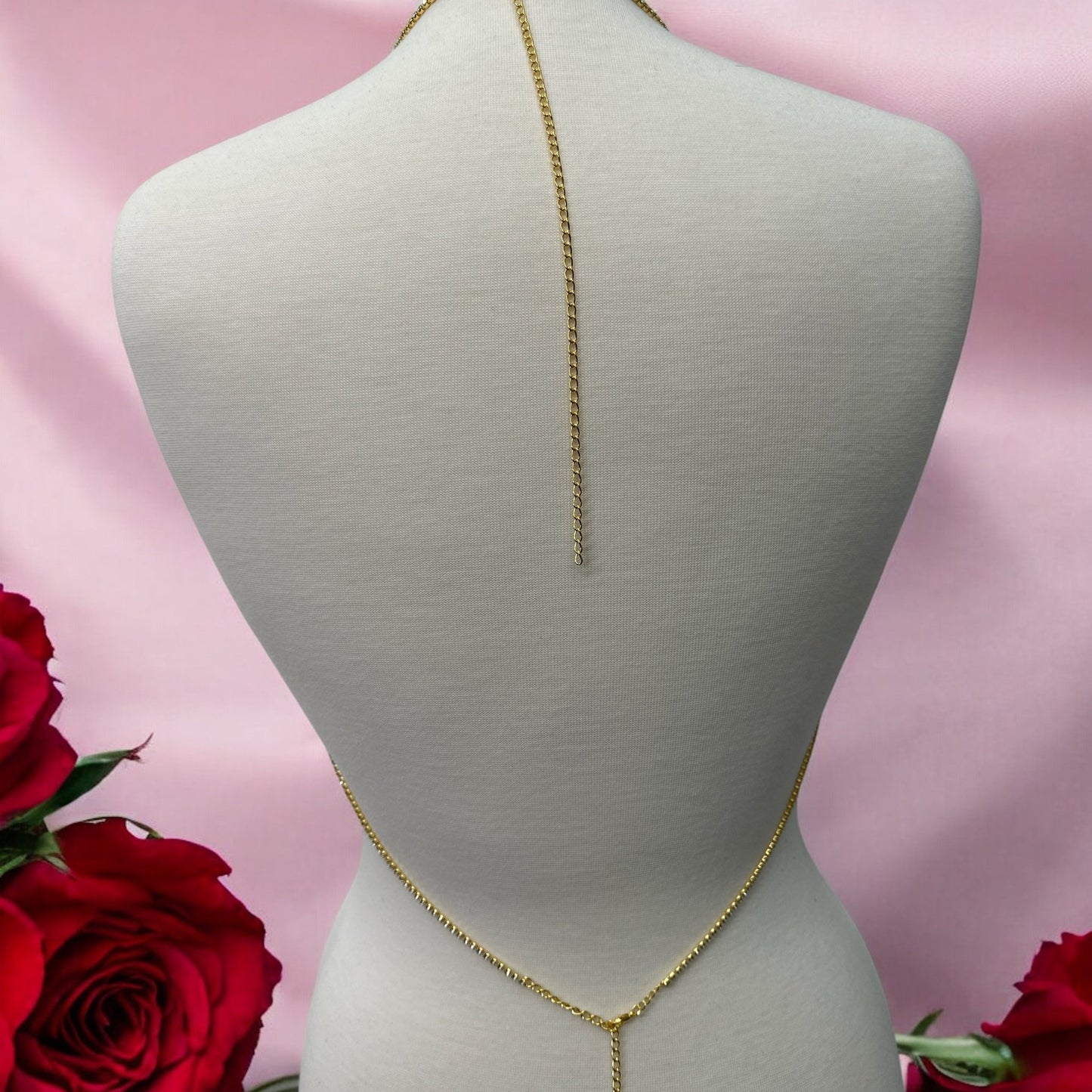 Elegant Rhinestone Body Chain Jewellery – Gold & Silver Variants - Fatisha Boutique