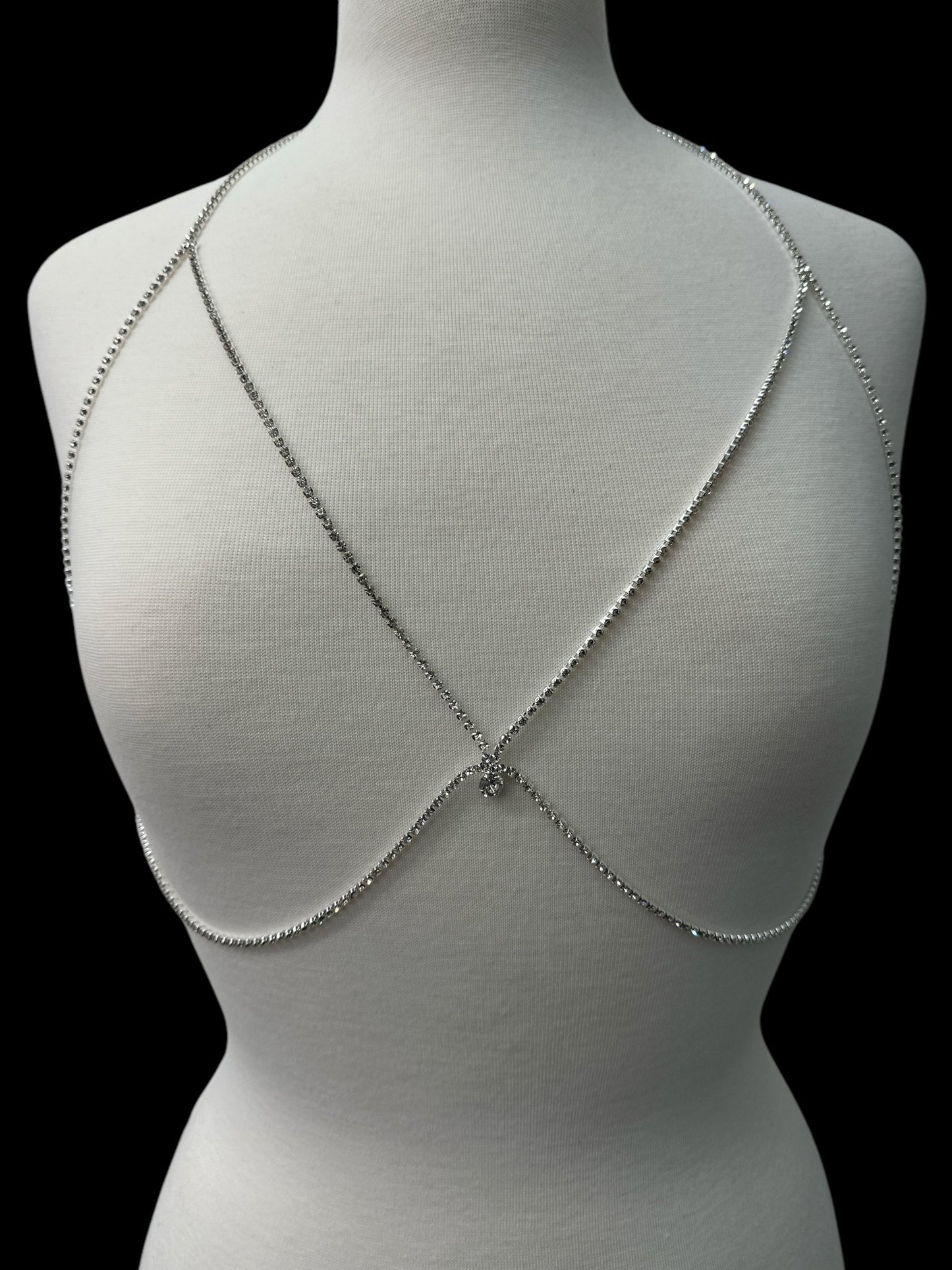 Elegant Rhinestone Body Chain Jewellery – Gold & Silver Variants - Fatisha Boutique