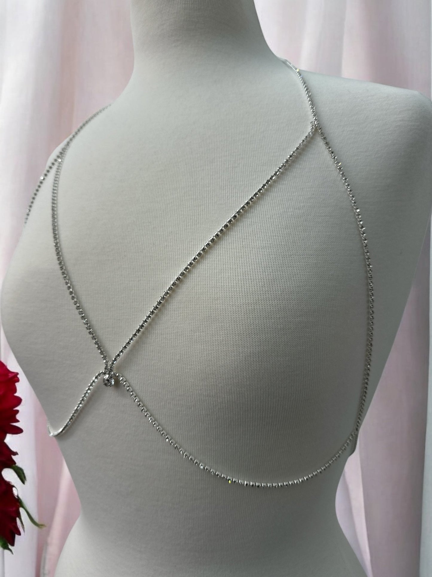 Elegant Rhinestone Body Chain Jewellery – Gold & Silver Variants - Fatisha Boutique