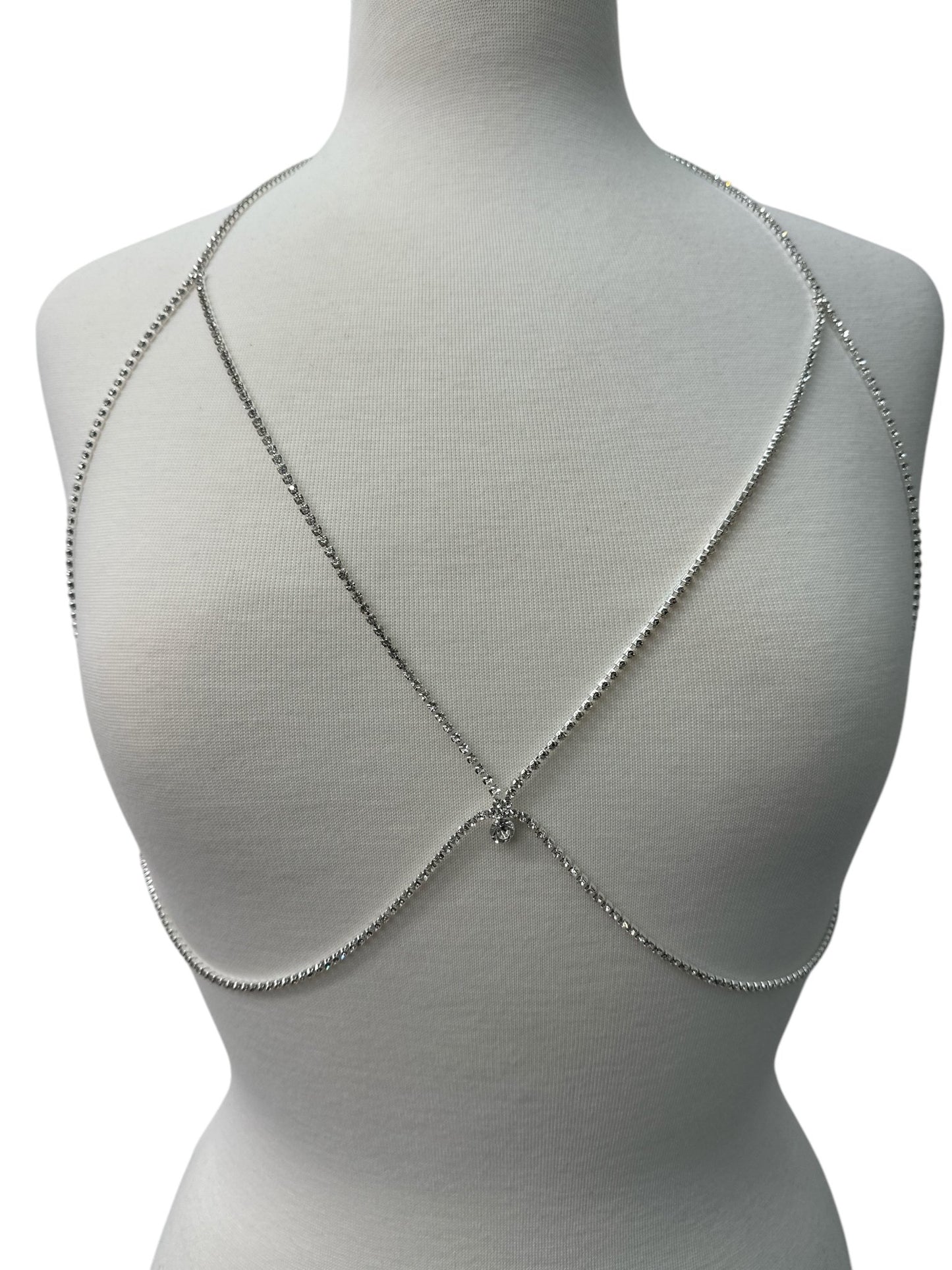 Elegant Rhinestone Body Chain Jewellery – Gold & Silver Variants - Fatisha Boutique
