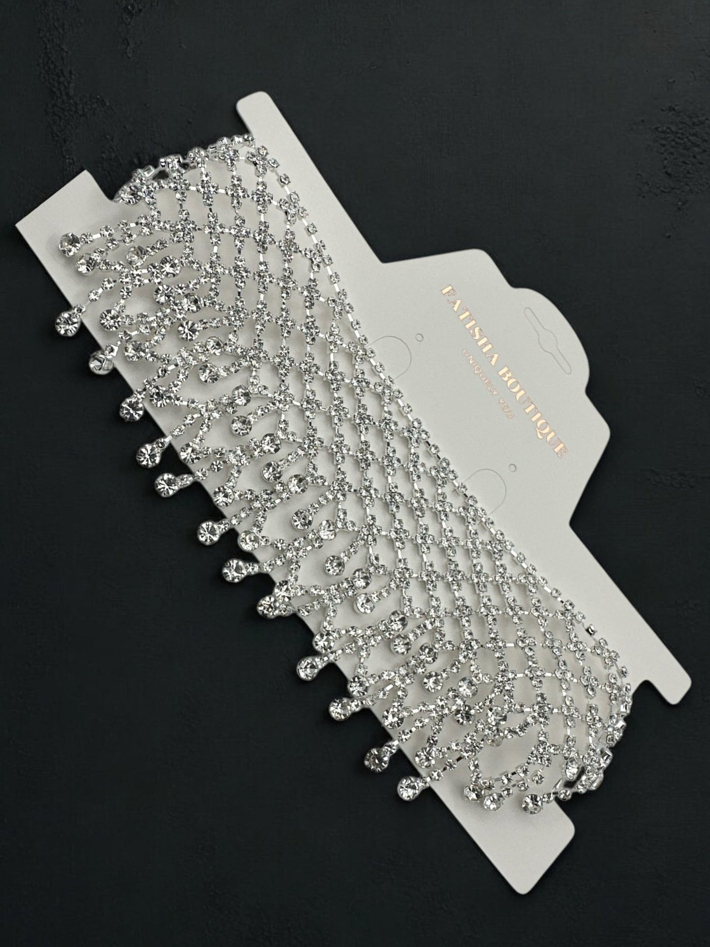 Elegant Rhinestone Choker Necklace - Fatisha Boutique