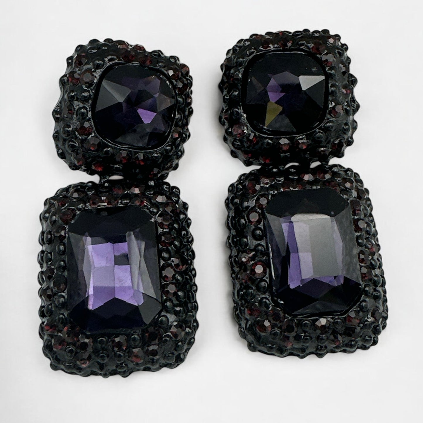 Elegant Rhinestone Stud Drop Earrings – Bold Sparkling Crystal Statement Style - Fatisha Boutique