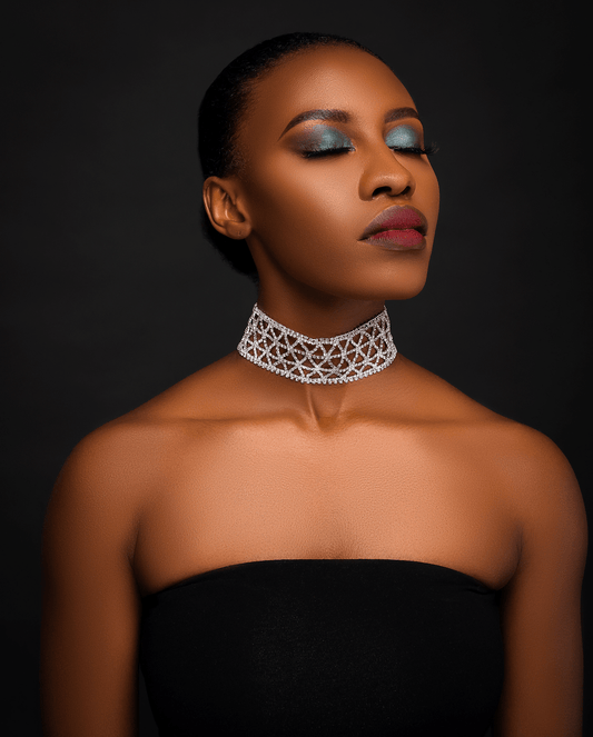 Elegant Sparkling Rhinestone Choker Necklace - Fatisha Boutique