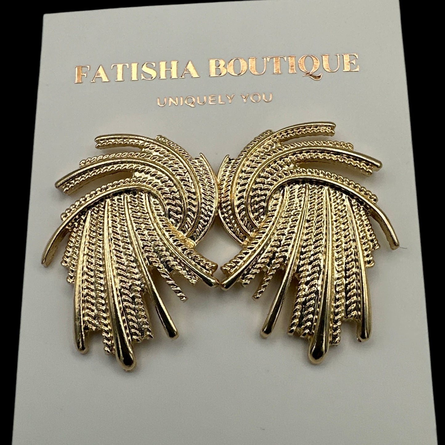 Elegant Twisted Gold Plated Stud Earrings | 2cm & 3cm Options - Fatisha Boutique