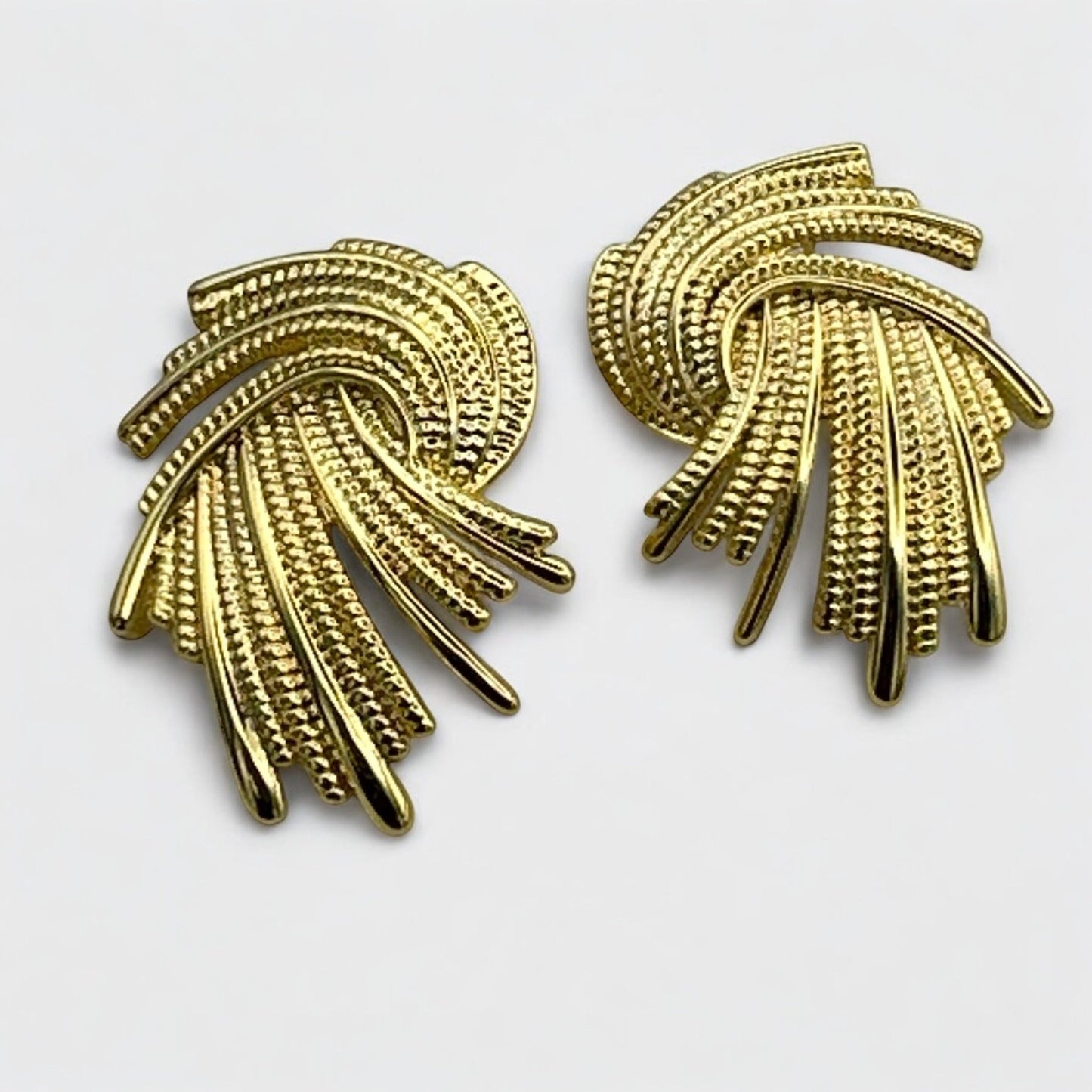 Elegant Twisted Gold Plated Stud Earrings | 2cm & 3cm Options - Fatisha Boutique