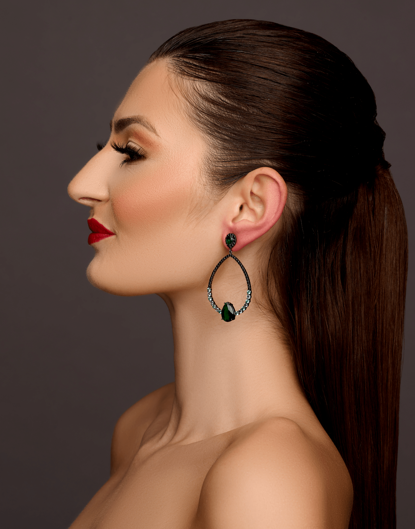 Elegant Vintage Style Rhinestone Teardrop Dangle Statement Earrings - Fatisha Boutique