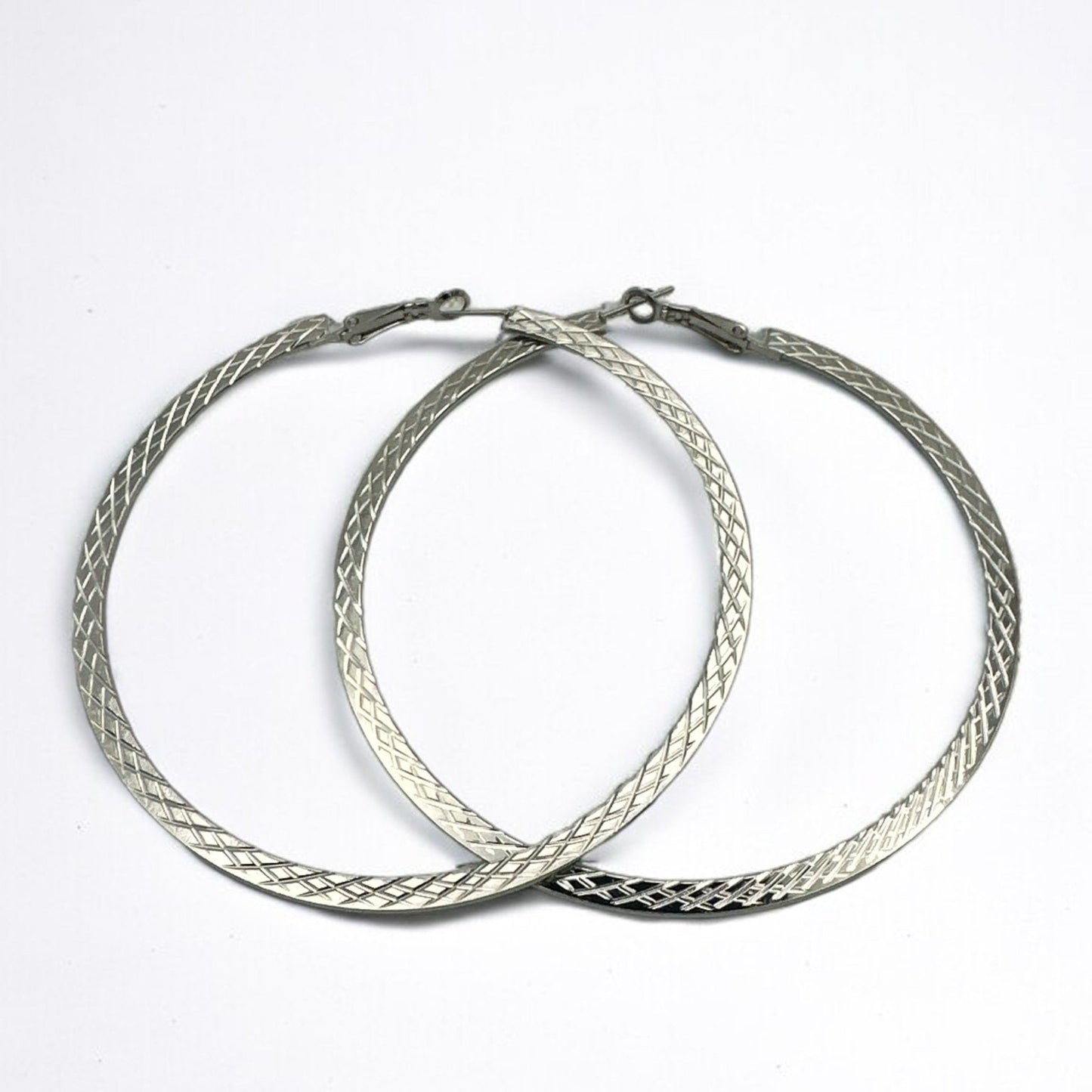 Engraved 8CM Hoop Earrings - Fatisha Boutique