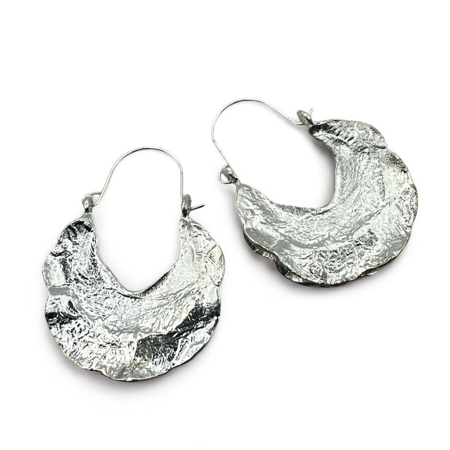 Fulani Style Dangle Brass Earrings – Handcrafted Tribal Hoops - Fatisha Boutique