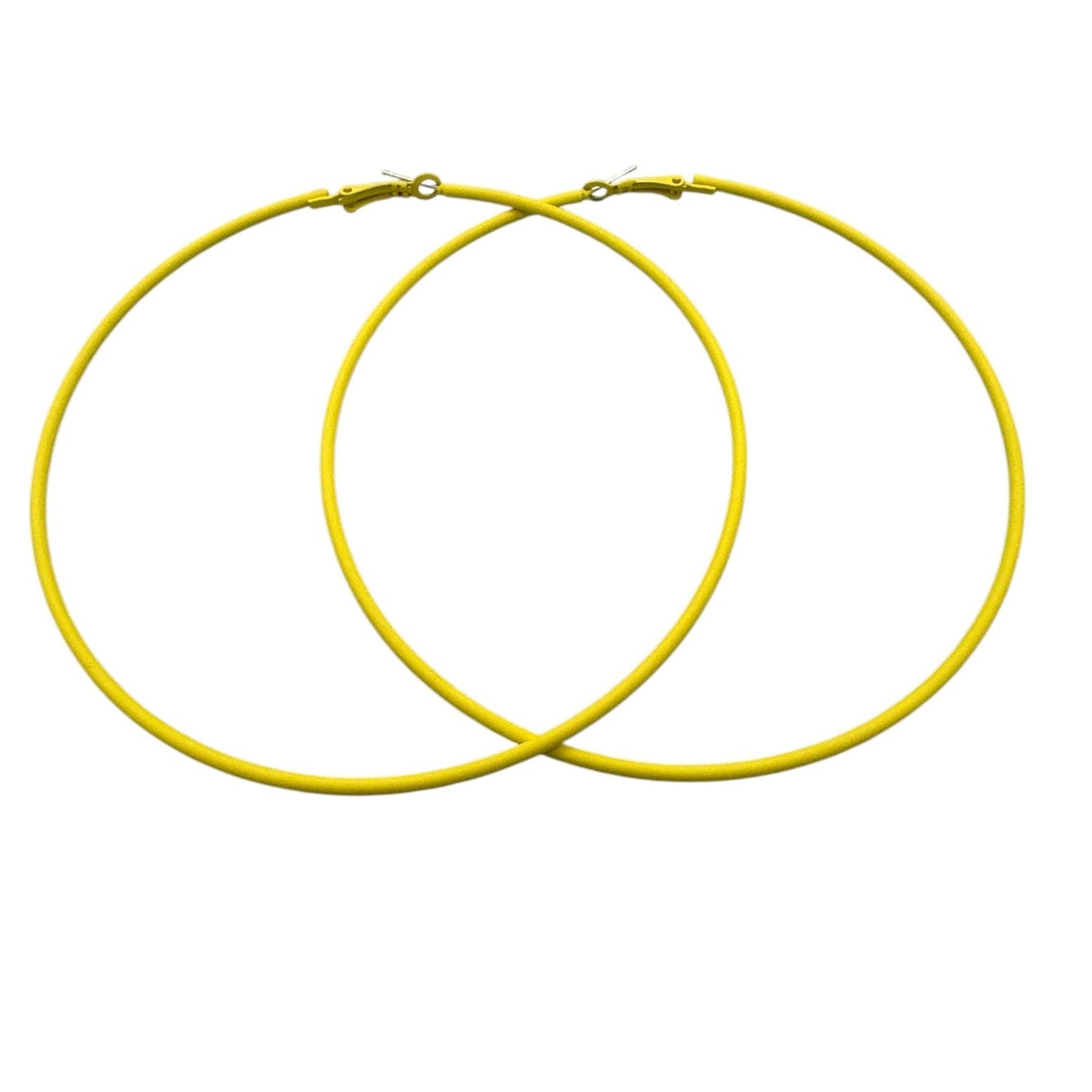 Funky 10cm Colourful Retro Round Hoop Earrings - Fatisha Boutique