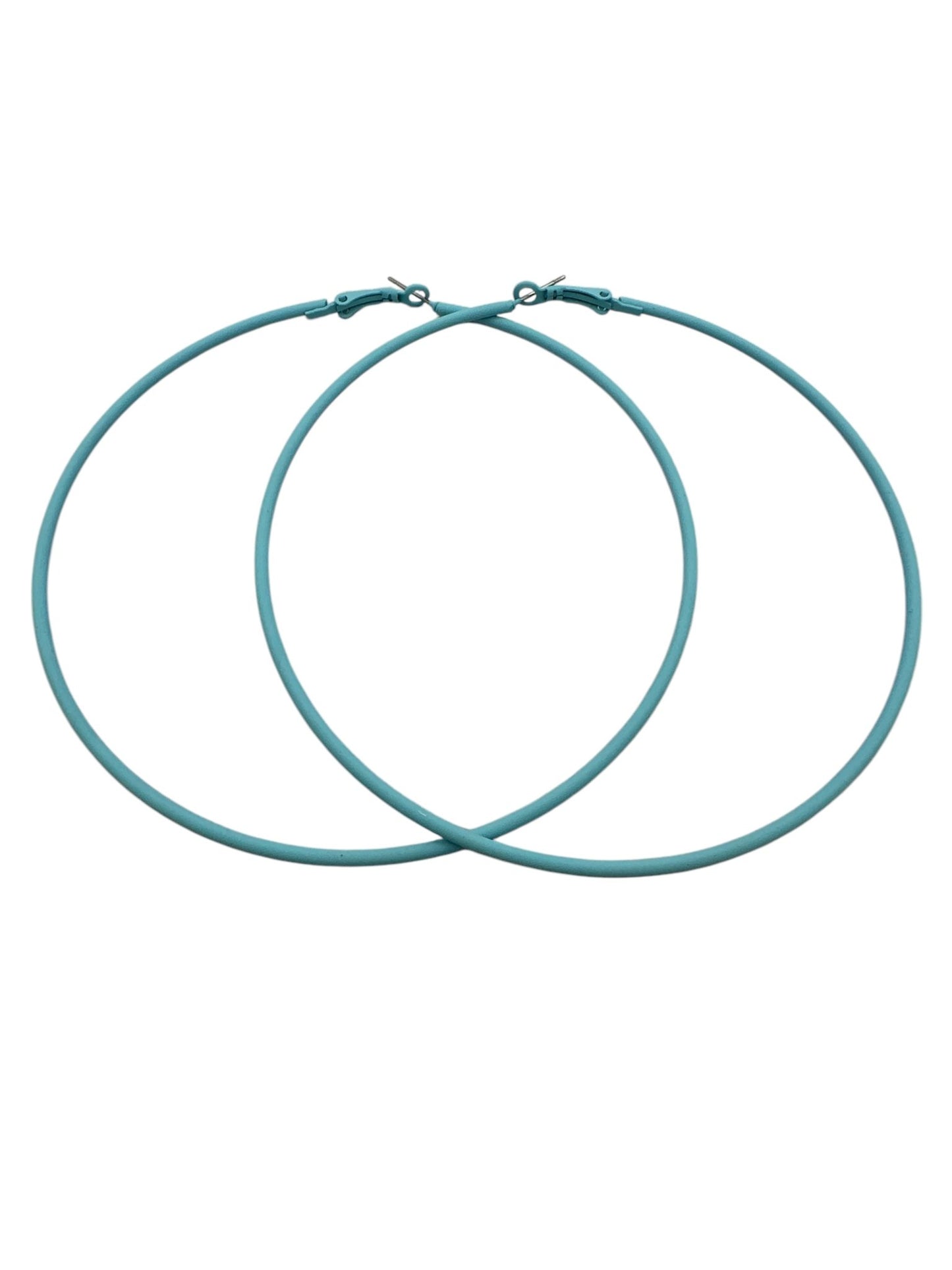 Funky 10cm Colourful Retro Round Hoop Earrings - Fatisha Boutique